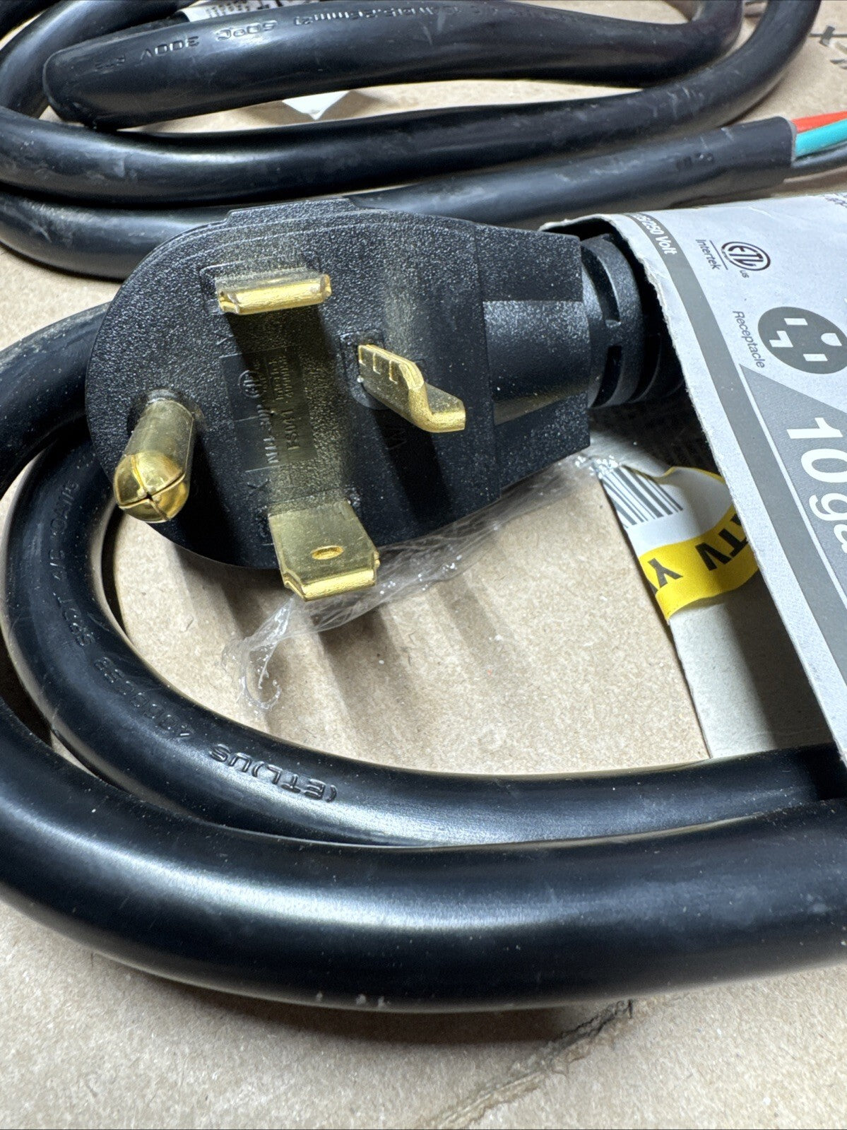 2pck HDX HD#601-004 6 ft. 10/4 30 Amp 4-Prong Dryer Power Cord