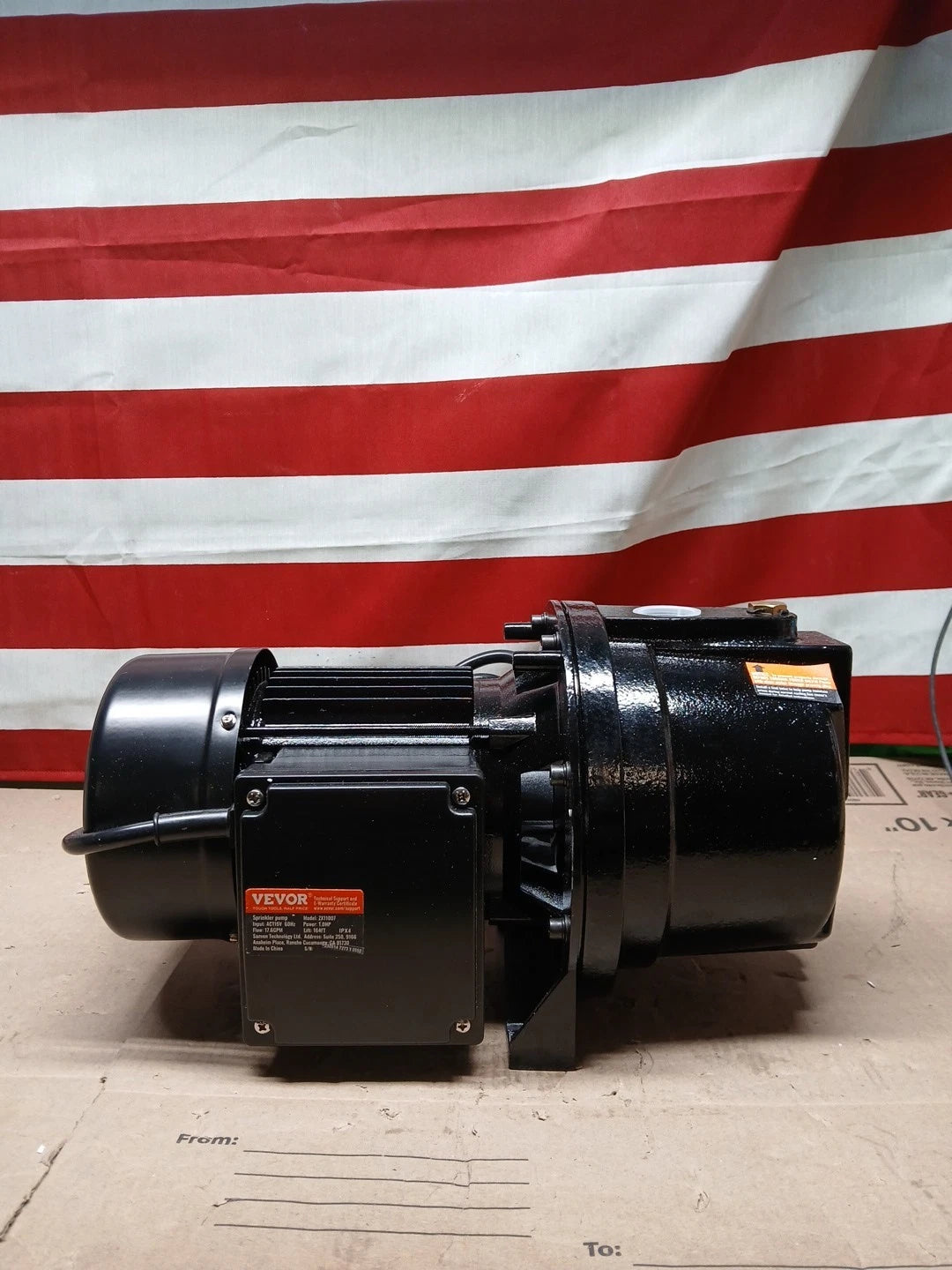VEVOR 1HP Premium Cast Iron Shallow Well Jet Water Pump, 115 Volt, 17.6 GPM