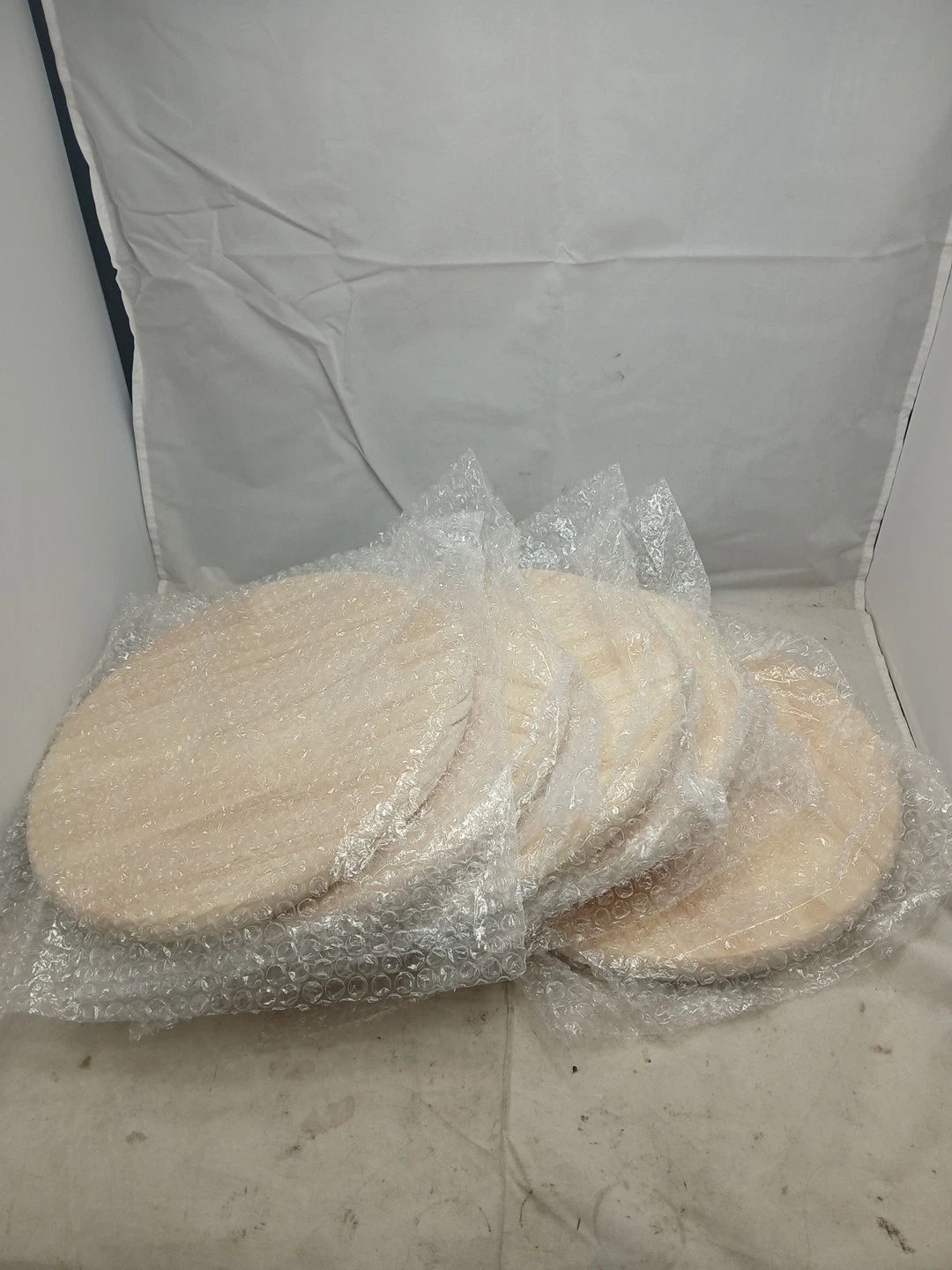 Set Of 5 Team Yaya Pine Wood Circles 12' Diameter 1' Thickness