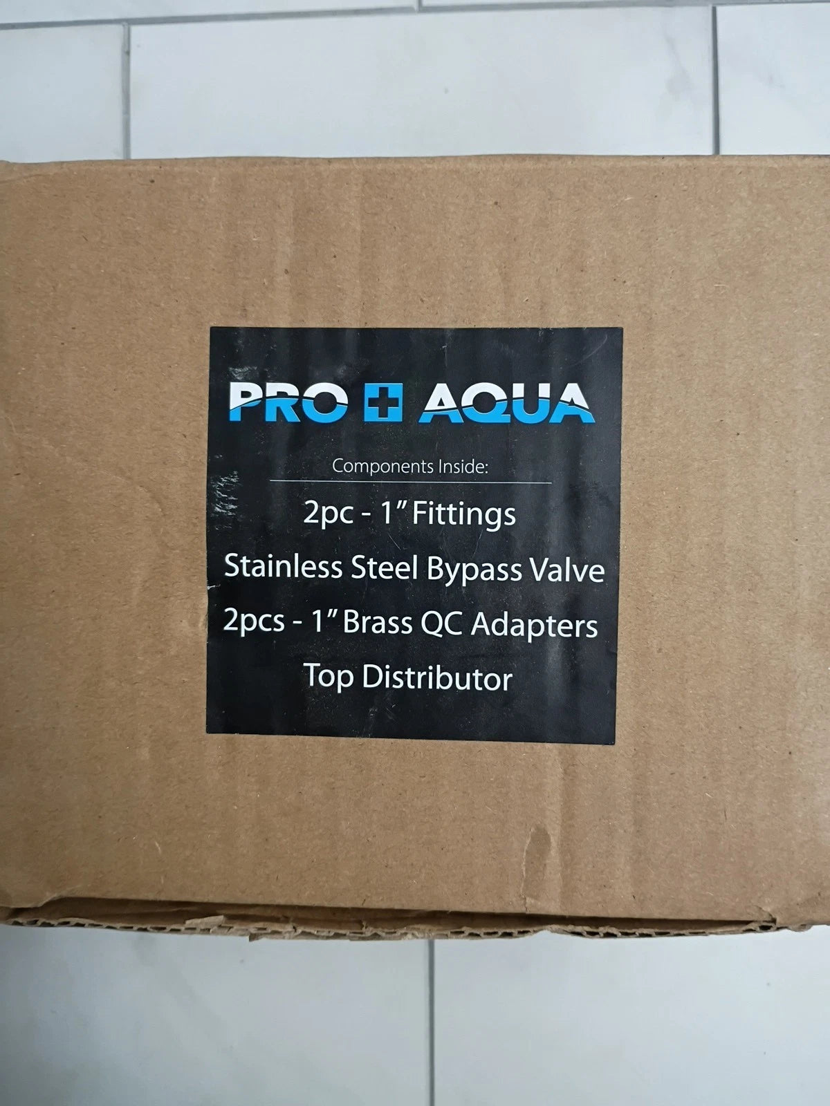 Pro+Aqua 2pc 1" Stainless Steel Bypass Valve 2pcs 1" Brass QC Adapters New OB