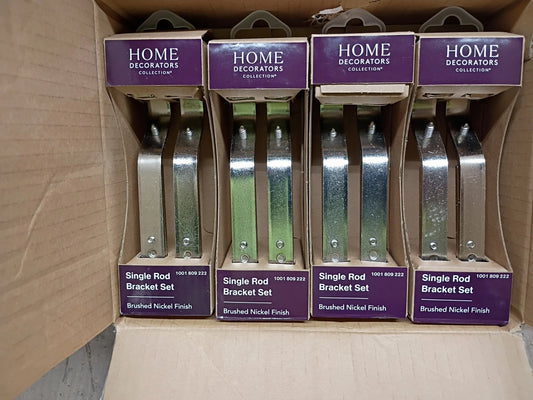 4PK Home Decorators Collection U-BN885059F, Curtain Rod Brackets Brushed Nickel,