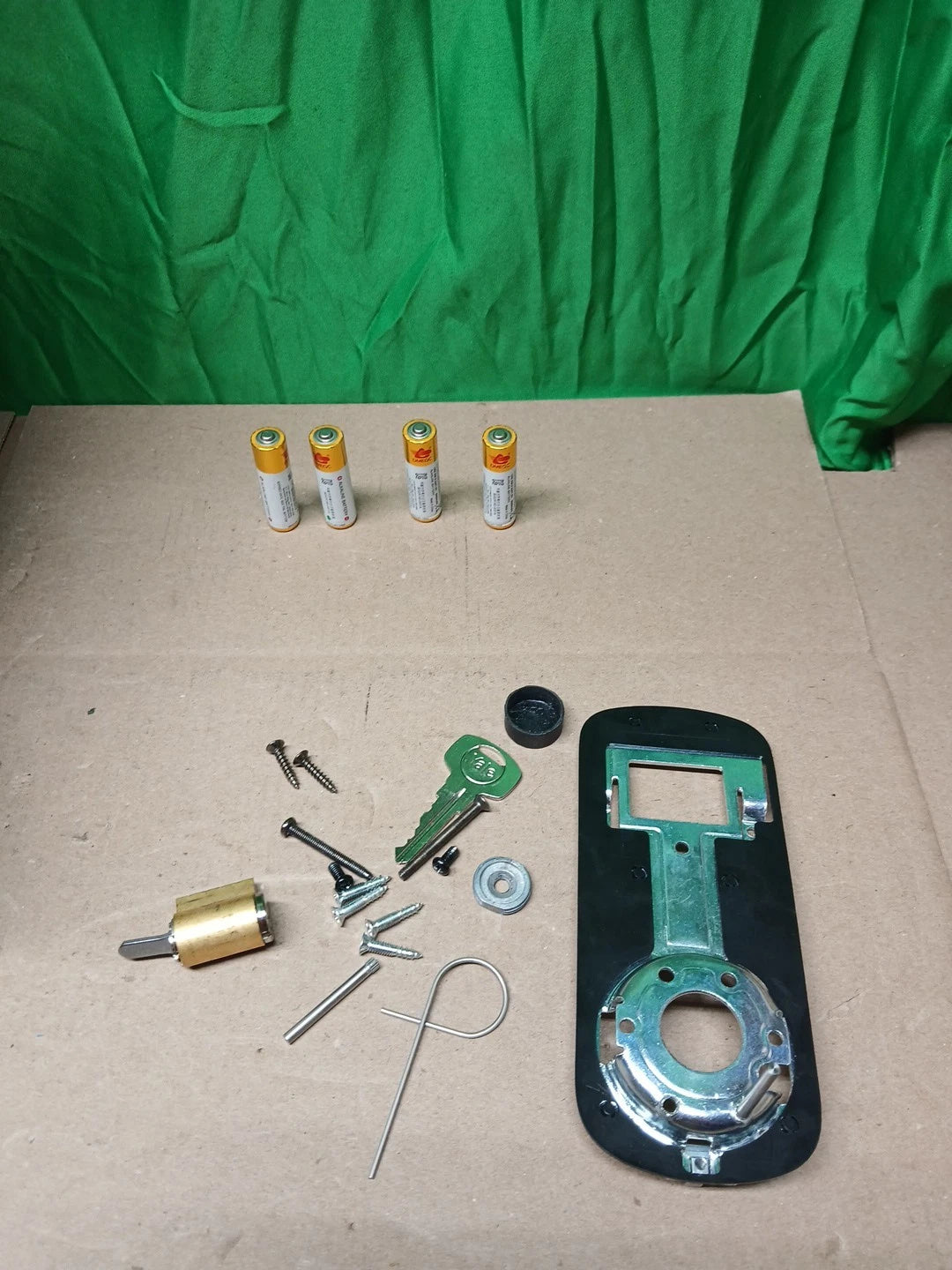 Door Lever Lock with Touchscreen Keypad; Satin Nickel NEW OPEN BOX