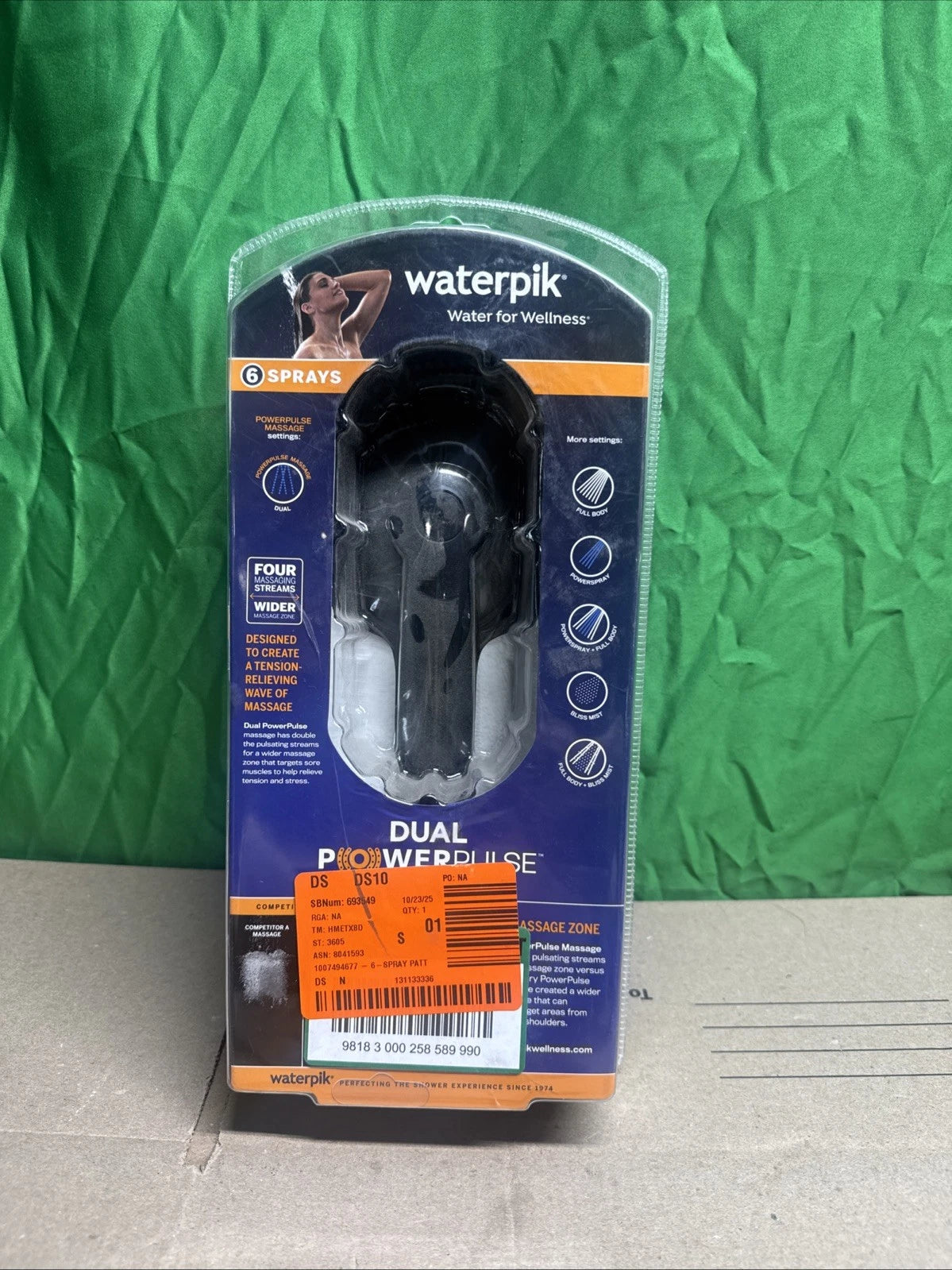 6-Spray Patterns with 1.8 GPM 4.75 in. Single Wall Mount Adjustable Handheld