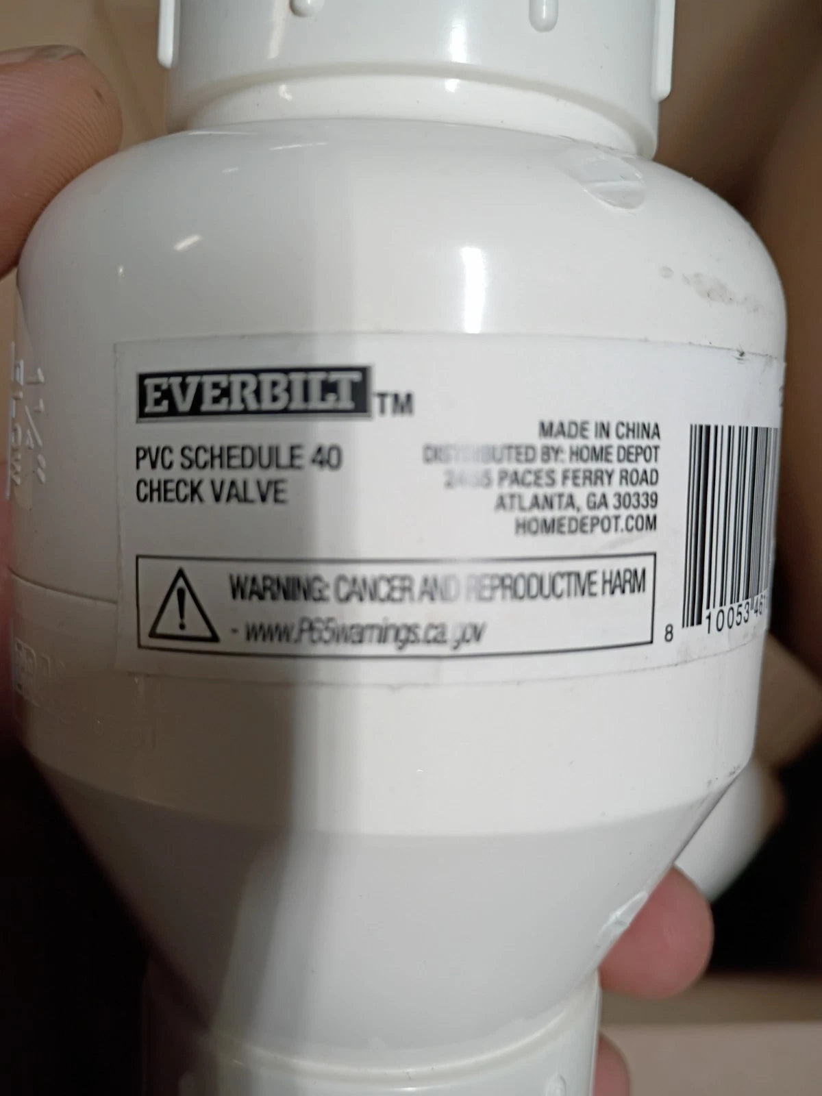 Lot Of 10 Everbilt PVCCV114F Check Valve PVC 1-1/4" FPT x FPT..