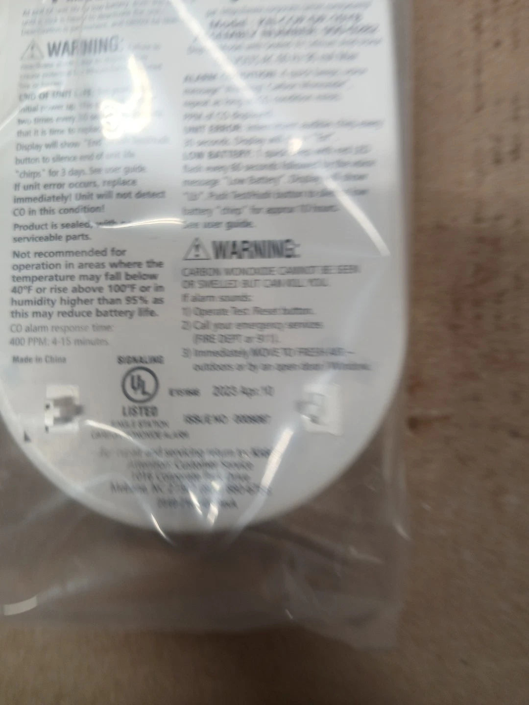 Kidde Bedroom Plug-In Carbon Monoxide Detector Alarm with Lithium Battery