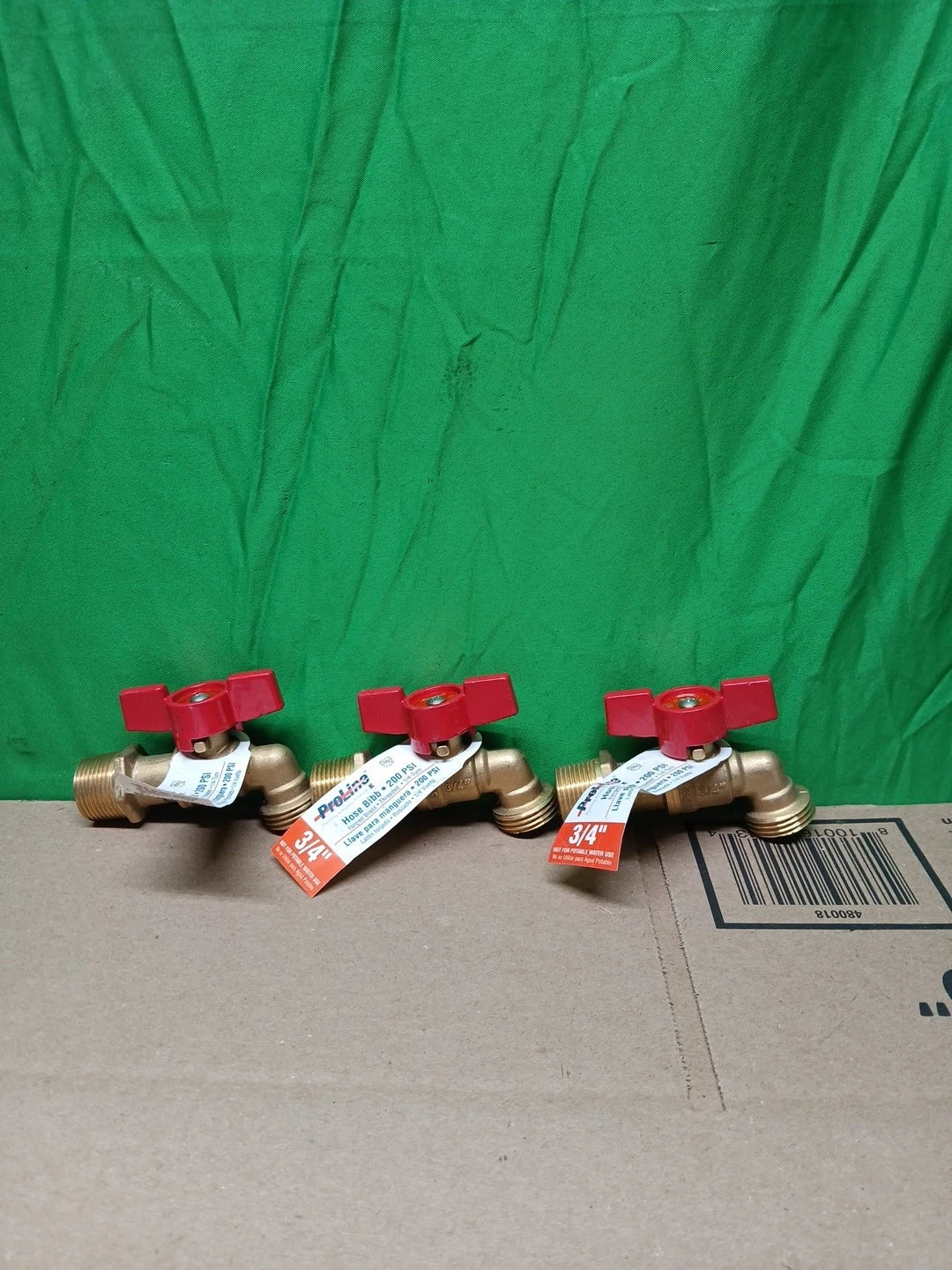3pck ProLine 3/4 in. Brass MPT/SWT x MHT Quarter-Turn Hose Bibb