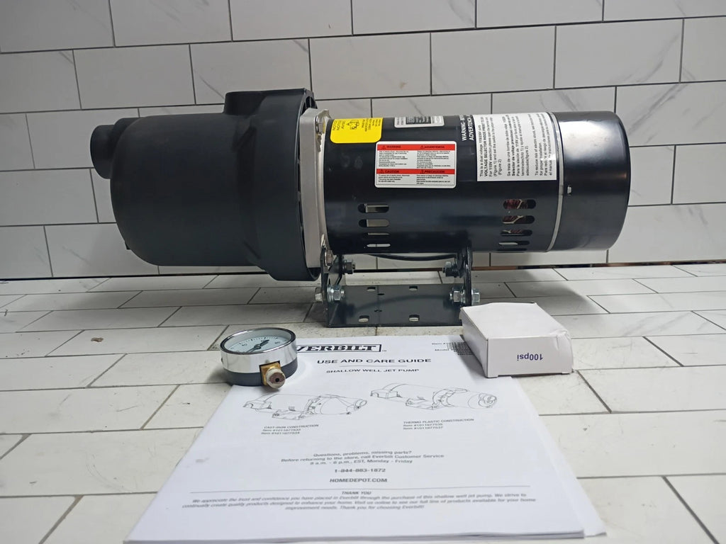 Everbilt HDSWH5P 1/2 HP Plastic Shallow Well Jet Pump New Open Box