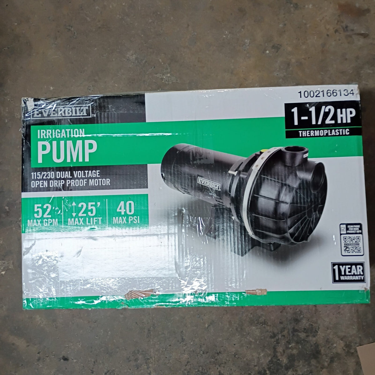 Everbilt HDLS15P 1-1/2 HP 115/230 Volts Plastic Lawn Irrigation Pump PARTS ONLY