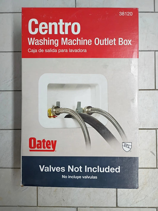 Oatey 38120 Centro Washing Machine Outlet Box Face Plate Brackets Fittings.. OB