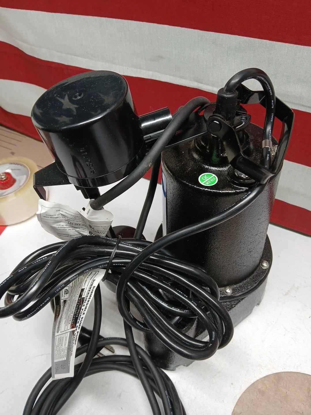 1/3 HP Submersible Cast Iron Sump Pump Vertical AC