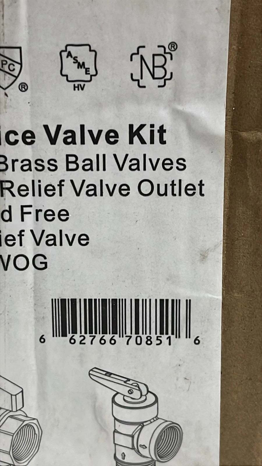 Rheem RTG20326 Brass Service Valve Kit 3/4" FIP Union x FIP, OB