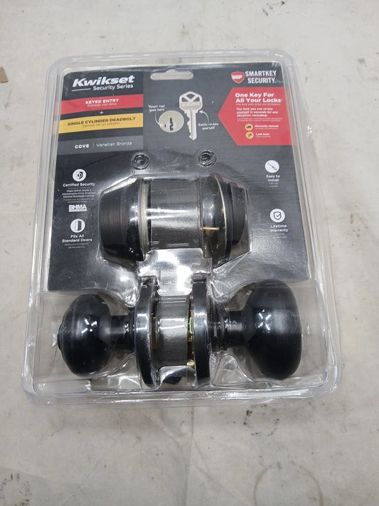 Kwikset Keyed Entry Deadbolt Venetian Bronzw 9690421 Keyed 9556 NEW