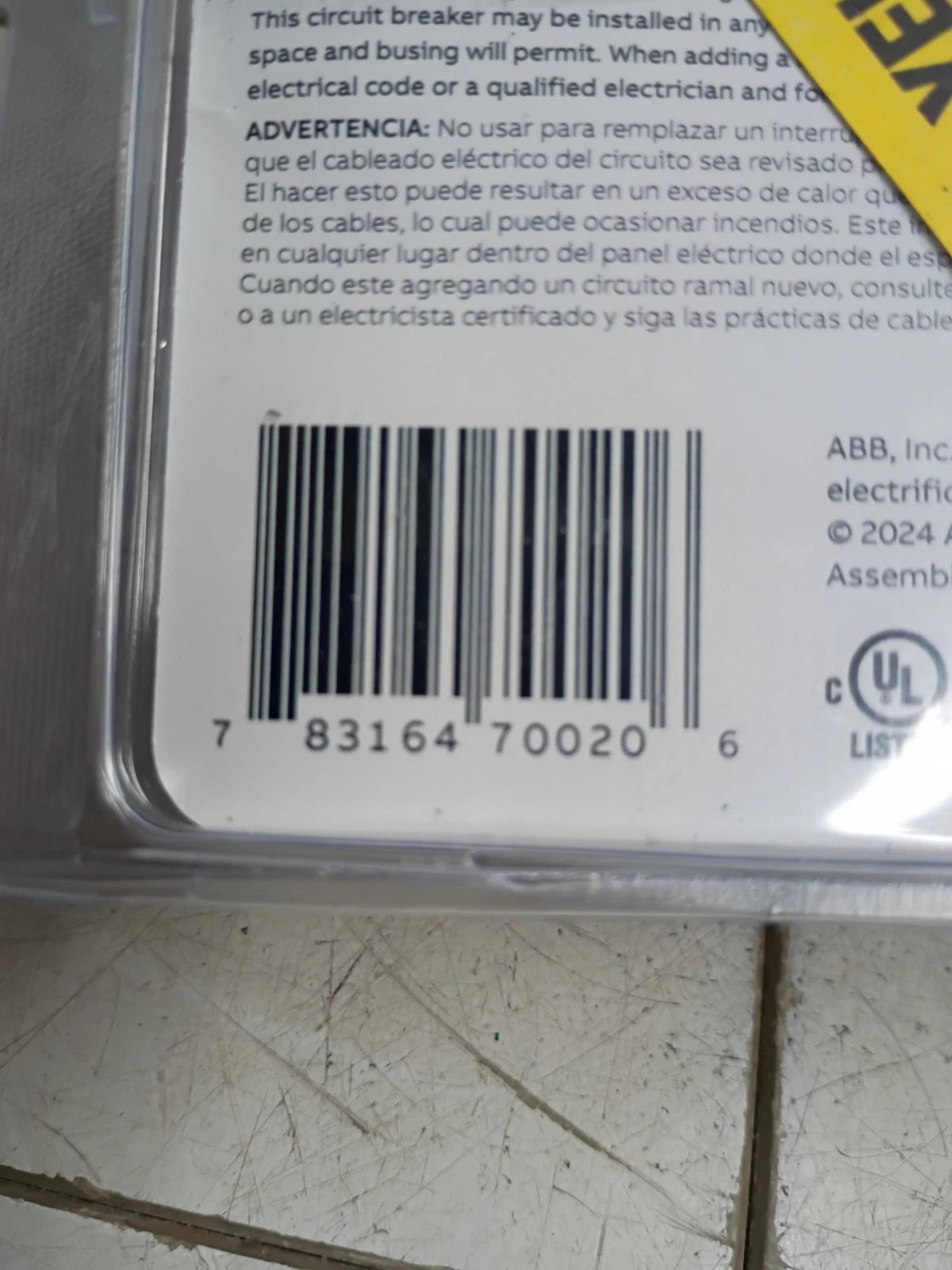 ABB 20 Amp GFCI Ground Fault Circuit Interrupter THQL2120GFTA 2-Pole (Open Box)