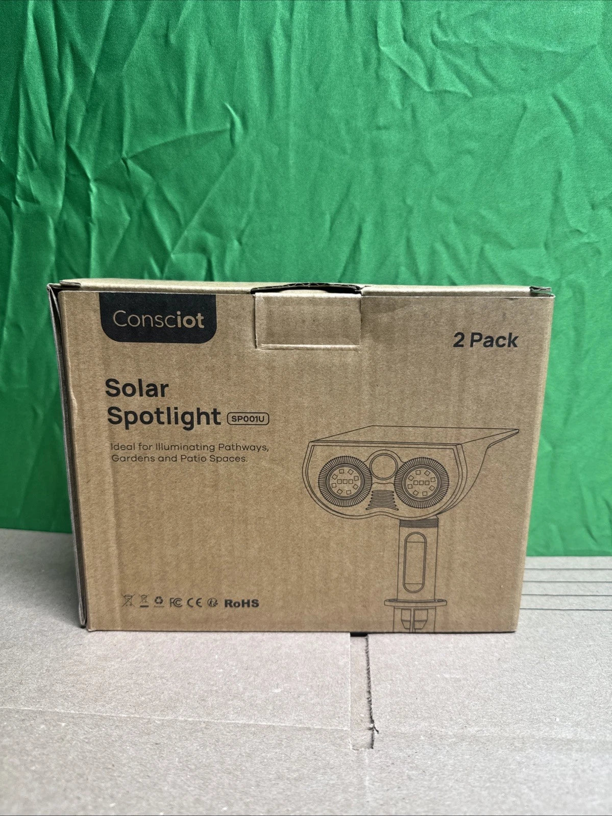 Solar Spot Lights Outdoor, Halloween Decorations 22 LEDs IP67 Waterproof Colo...
