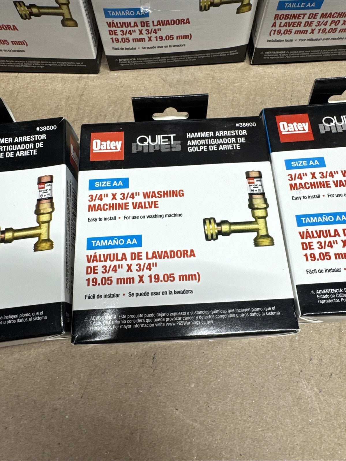 Lot Of 6 Oatey Quiet Pipes 3/4 x 3/4 Washing Machine Hammer Arrestor Open Box