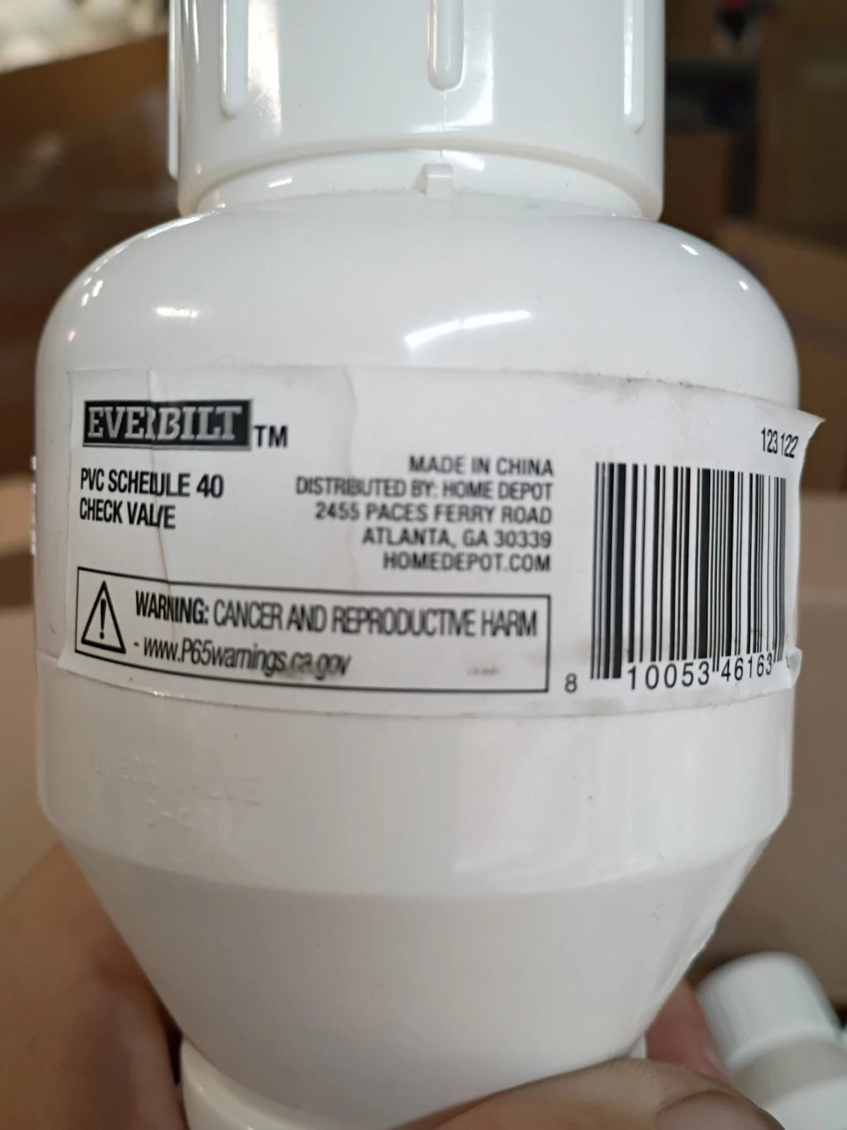 Lot Of 10 Everbilt PVCCV114F, Check Valve PVC 1-1/4" FPT x FPT.