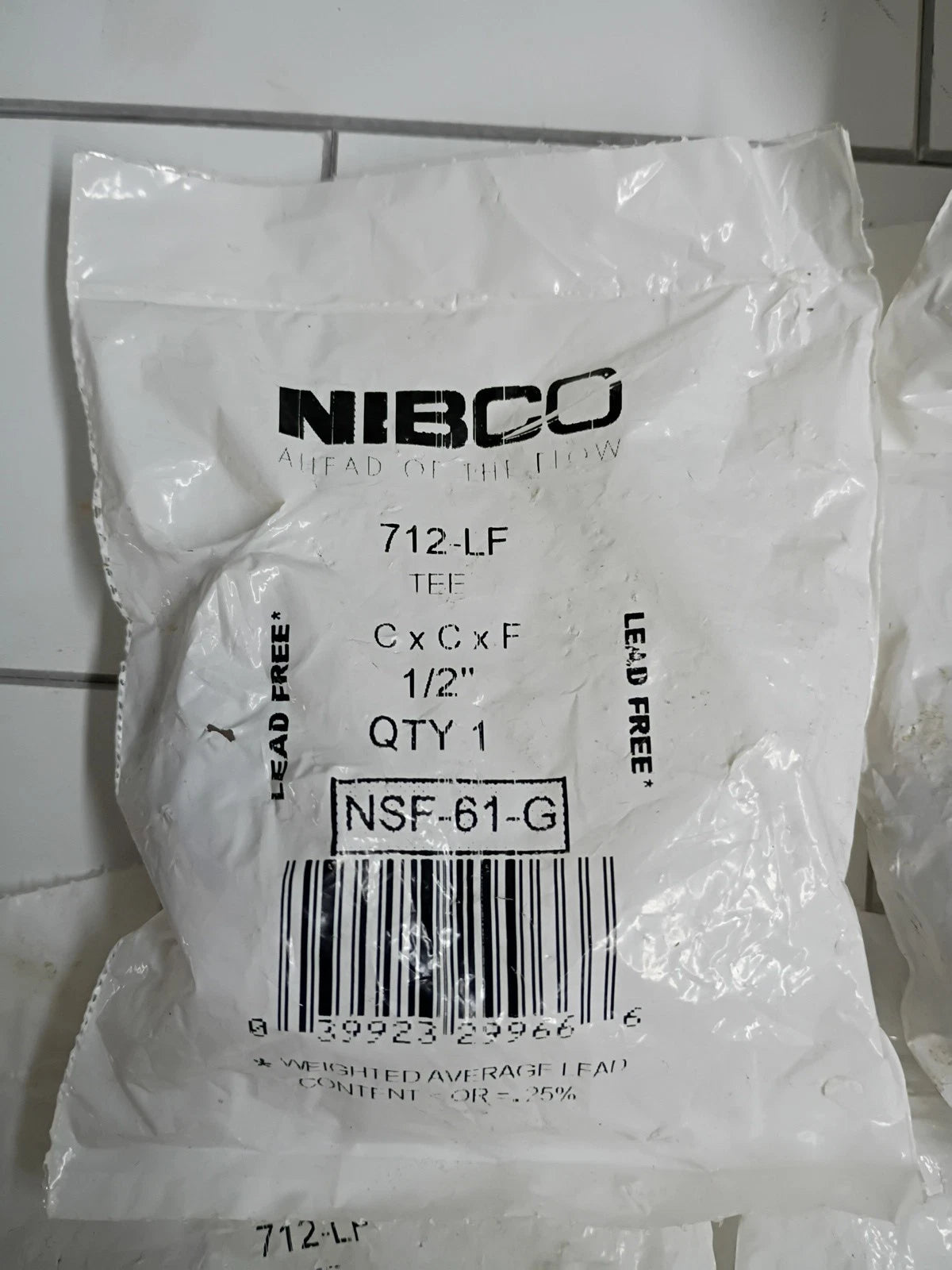 19pk Nibco 712-LF Tee Low Lead Cast Bronze 1/2" C x C x F NSF-61-G New Open Box