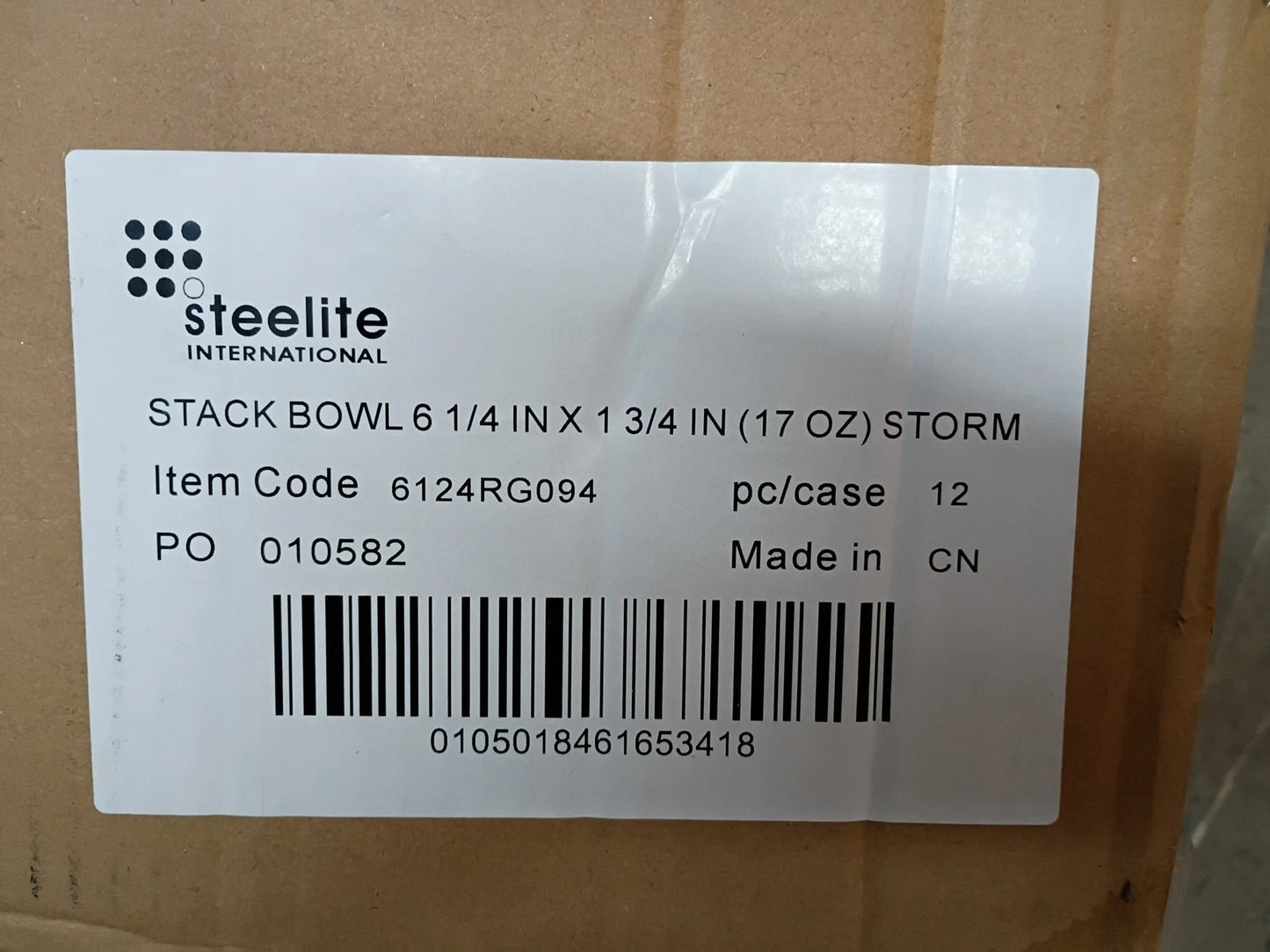 Lot of 12 Steelite International 6124RG094 Stack Bowl 6 1/4"x 1 3/4" 17oz Storm