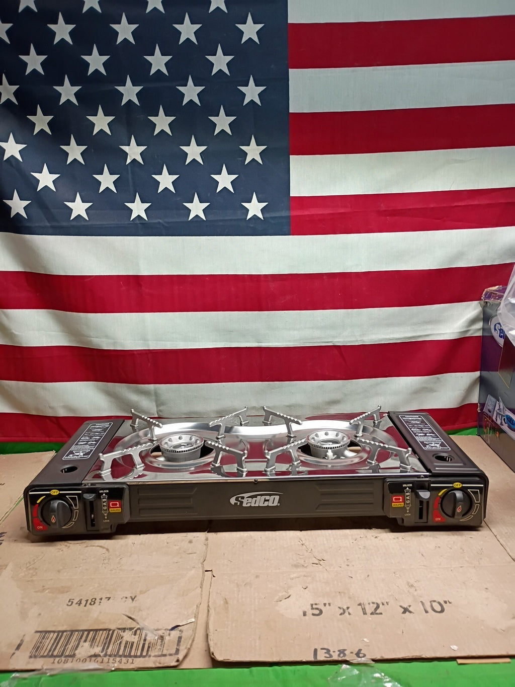 Sedco SD-GS200 Dual Gas Portable Camping Stove Double Burner.