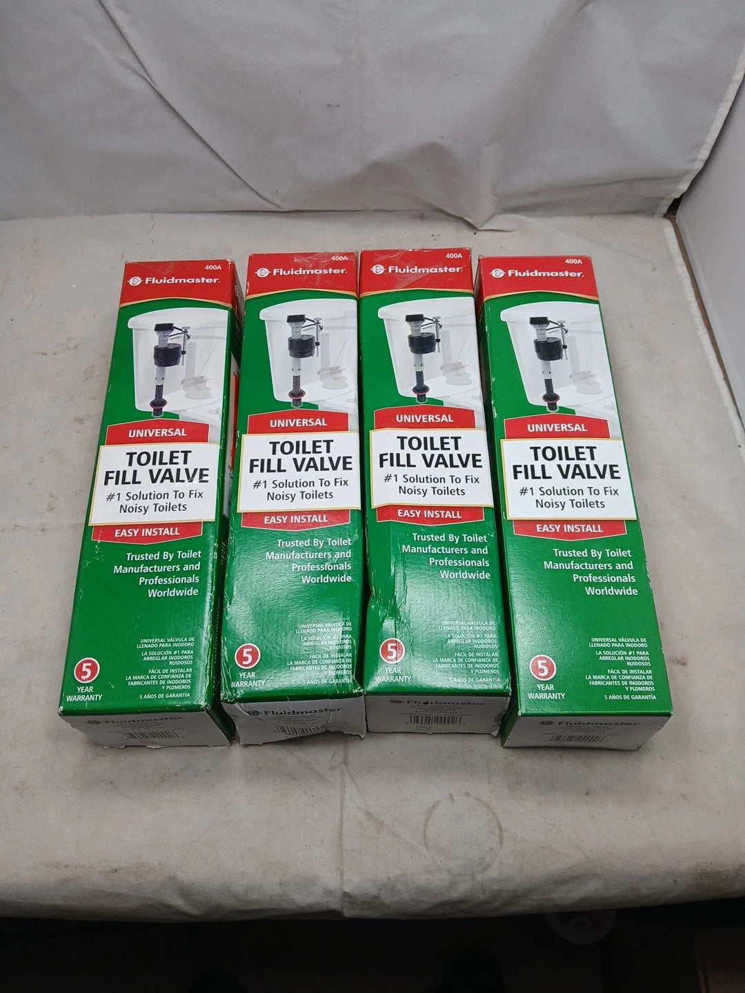 12 -PACK Fluidmaster 400A Universal Toilet Fill Valve NEW OB