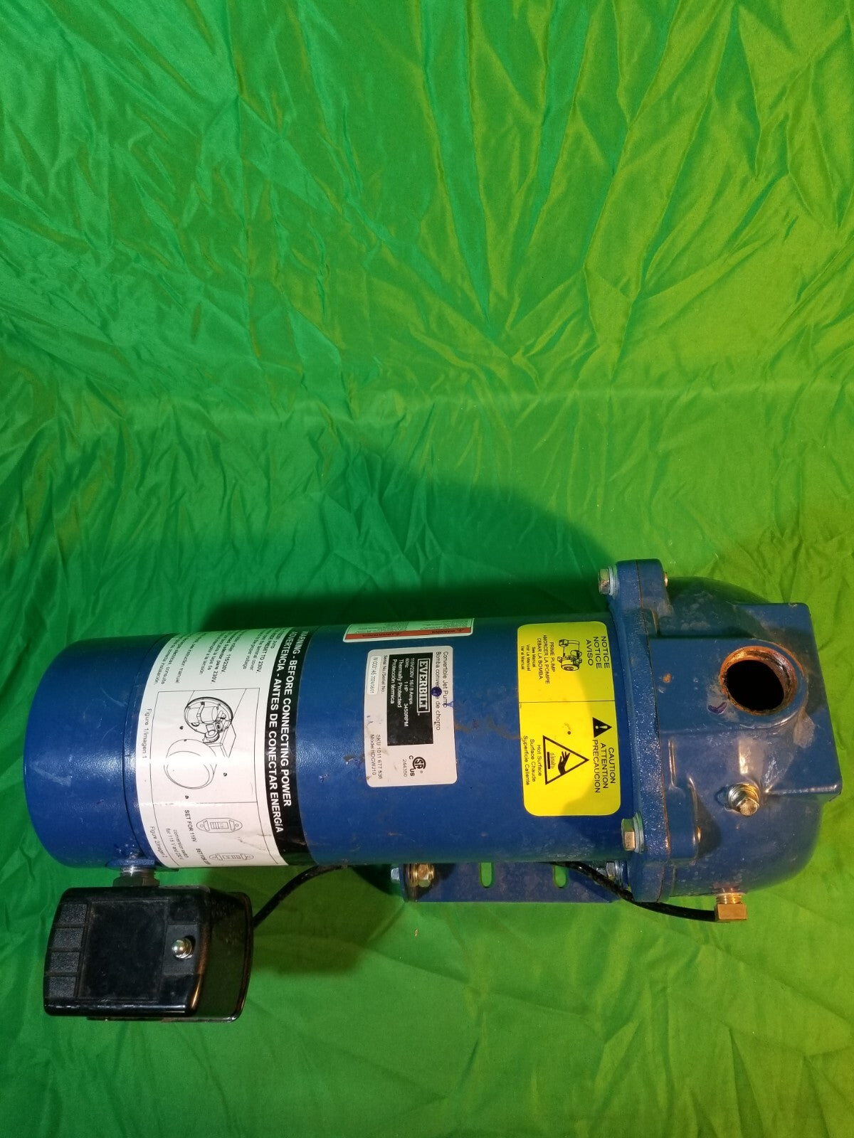 Everbilt 1 HP Professional Convertible Jet Pump *for Parts* Read Description**
