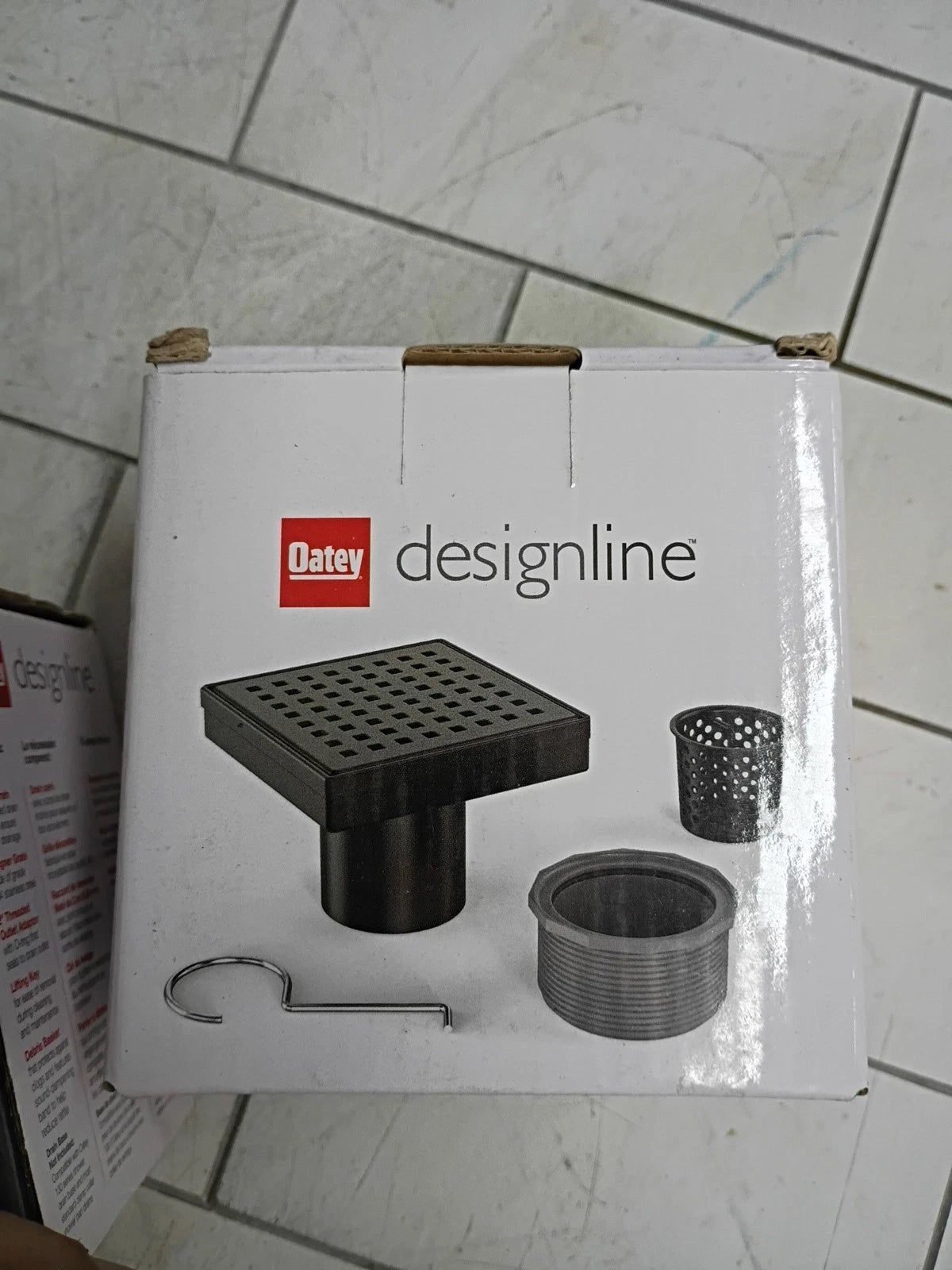 2 pack Oatey Designline 4 in. x 4 in. Shower Drain DS32040 Matte Black New OB
