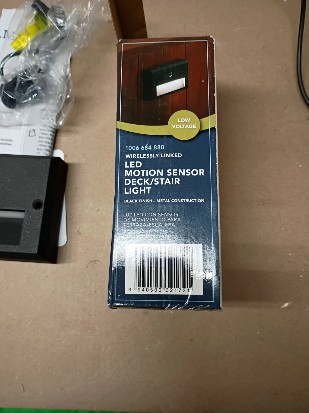 (2pk) Hampton Bay LED Motion Sensor Deck & Stair Light Low Volt Black Finish 12V