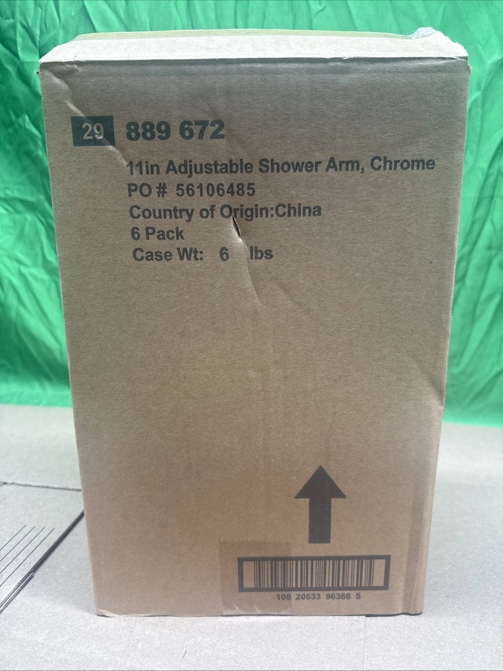 (1) NEW Glacier Bay 11" Adjustable Shower Arm - CHROME - 889 672