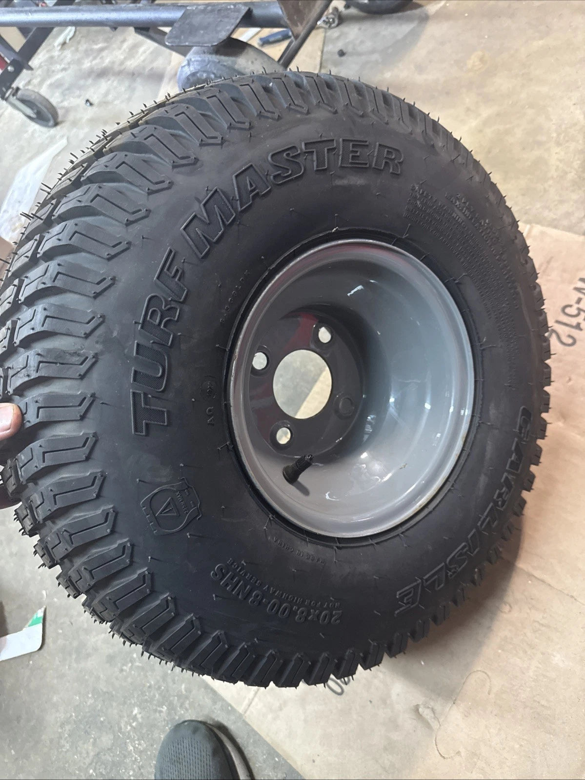 CUB CADET 634Z07264-0637 Powder Gray Complete Wheel 20x8-8 NHS Turf Master