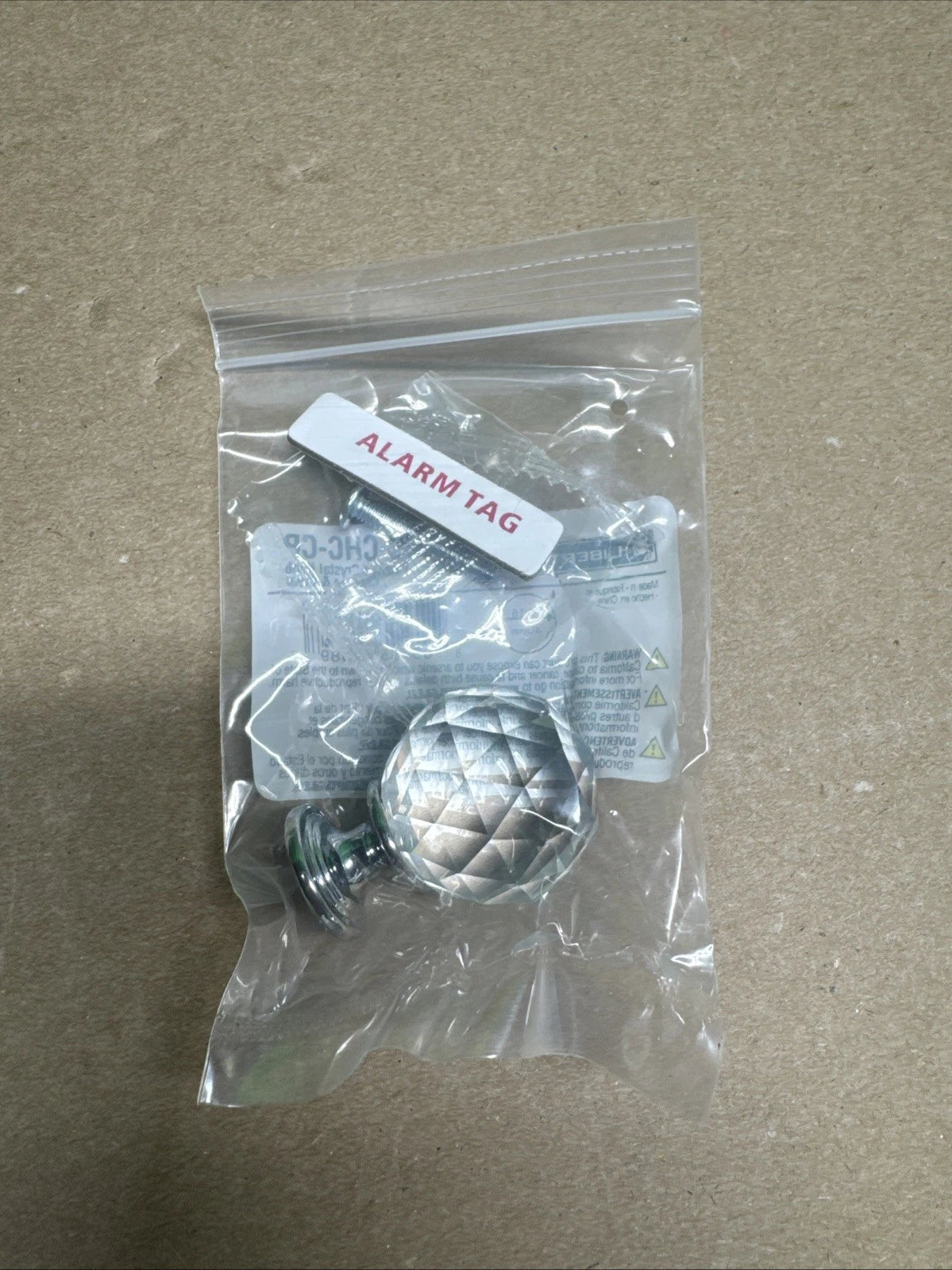 (12-Pk) Liberty Faceted Crystal Knob Chrome 1-3/16" P30779C-CHC-CP