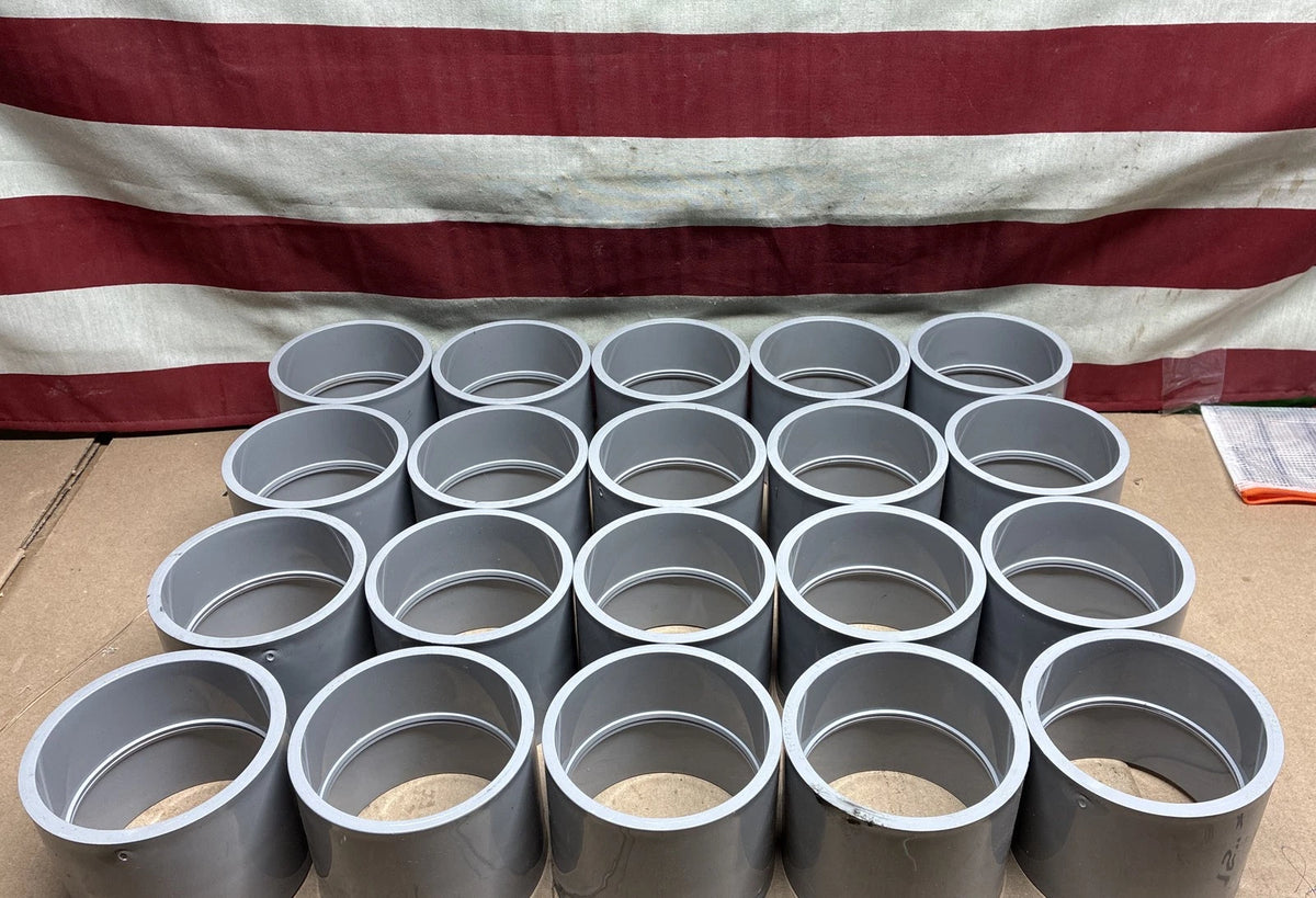 Lot of 20 Carlon 3.5 inch PVC Conduit Coupling E940M, Schedule-40, Gray