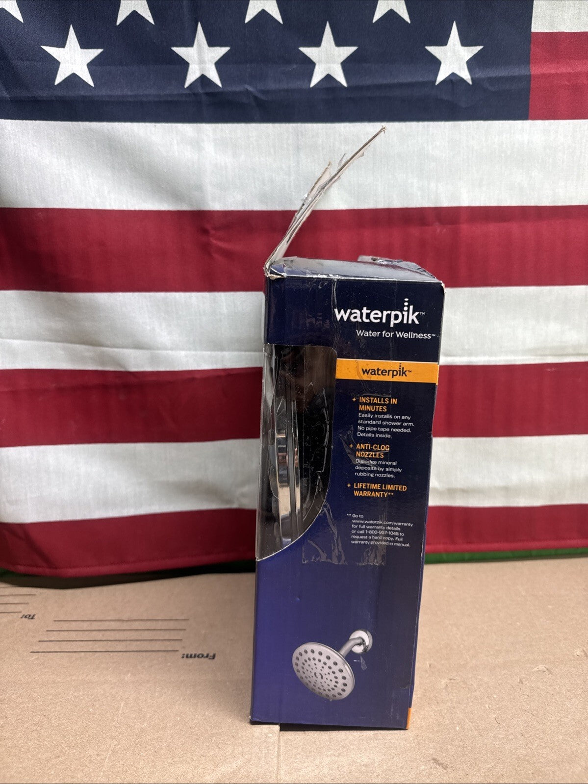 Waterpik 8-Spray Patterns Wall Mount Rain Fixed Shower Head Chrome YPW-833E