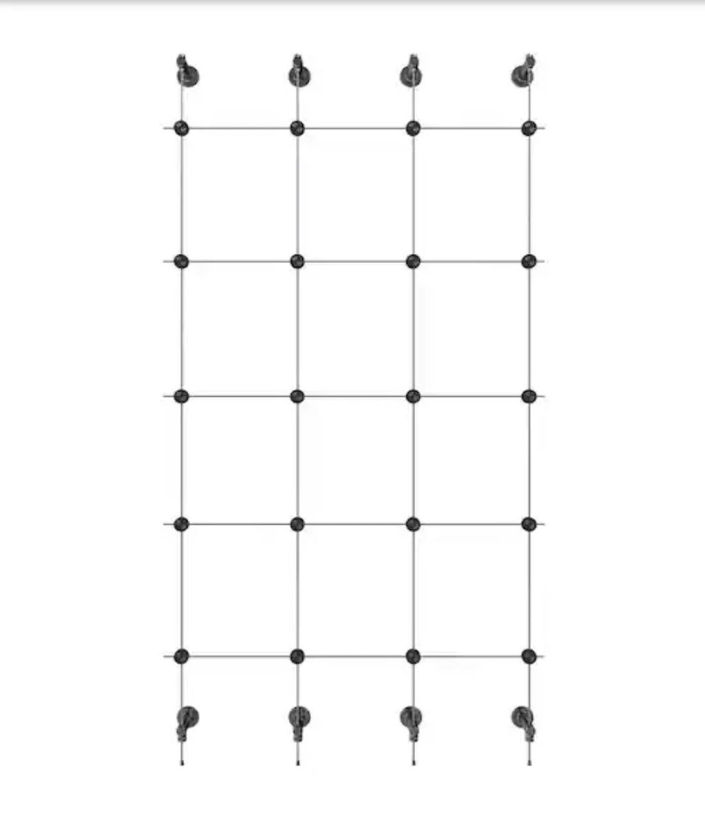 Jakob Rope System GreenKit-4 80 in. x 38 in. Stainless Steel Wall Mount Trellis