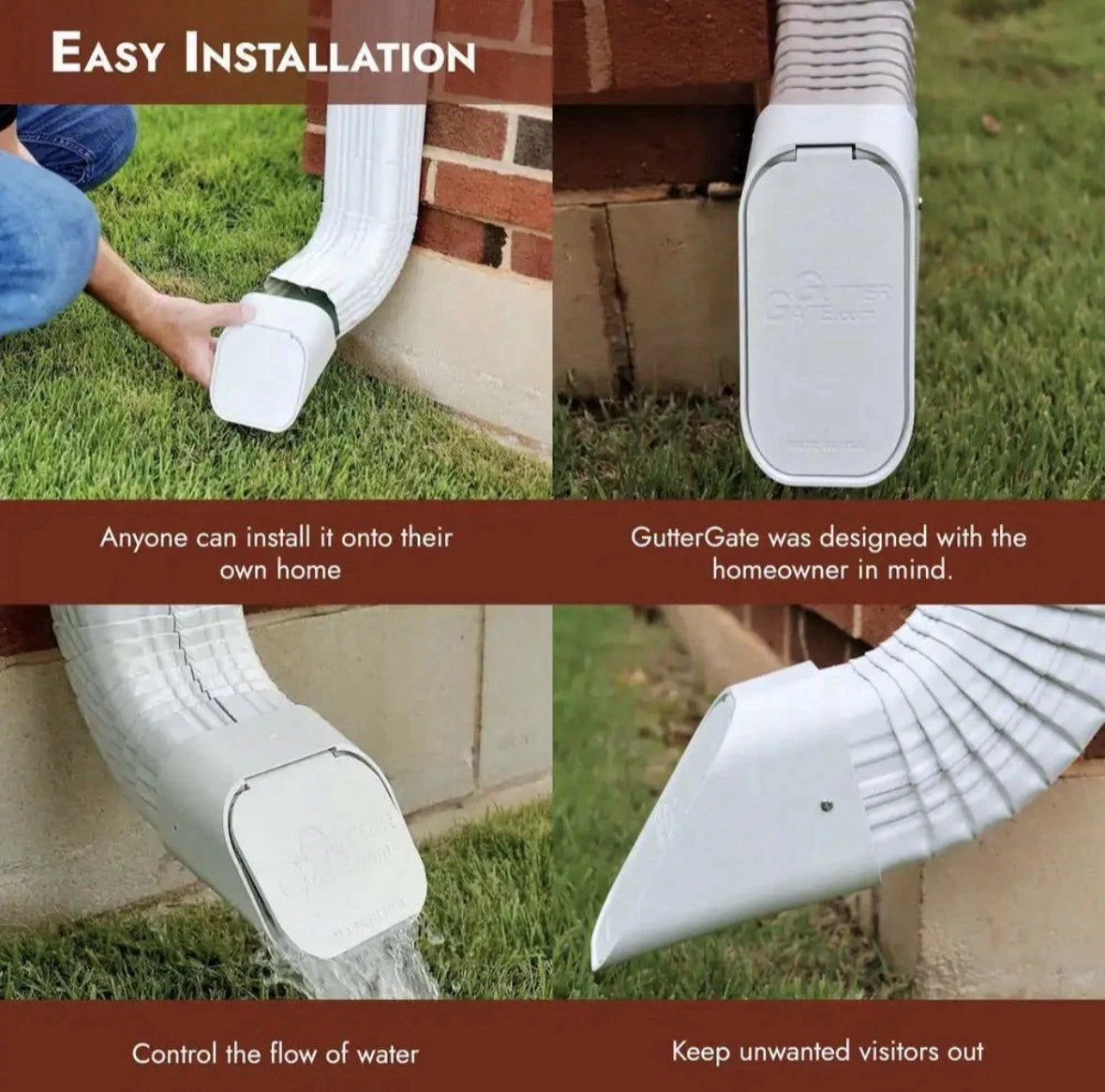 Lot Of 6 Type B 3 in. x 4 in. White Plastic Downspout Extension