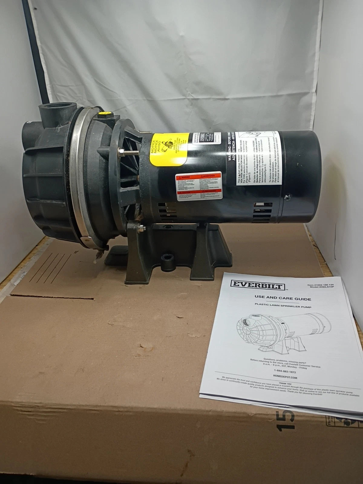 Everbilt Lawn Irrigation Pump Plastic 1.5HP HDLS15P PARTS ONLY