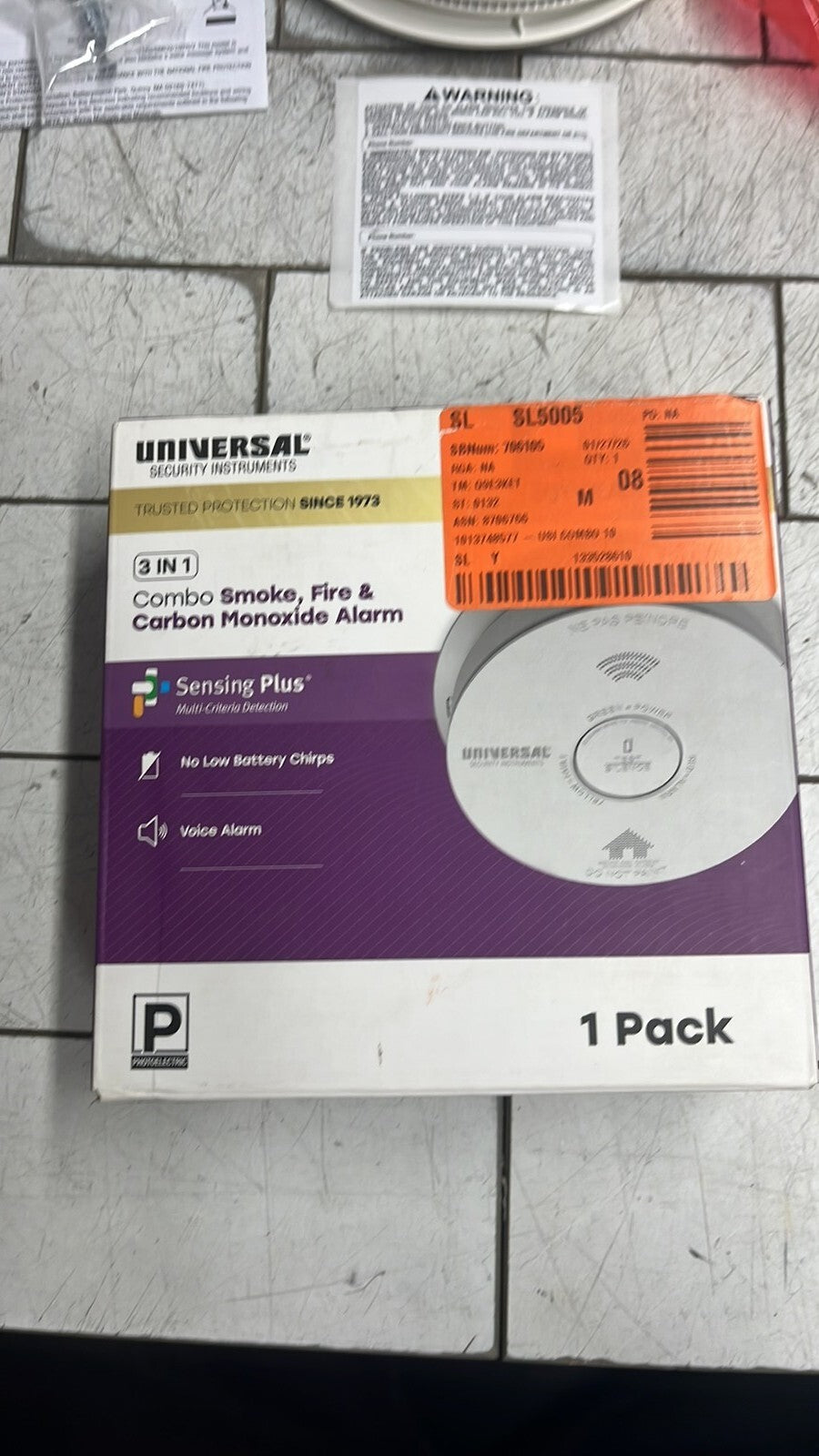 Universal US/SMCO/10YR/V Battery Combo Smoke+Carbon Monoxide Detector Alarm