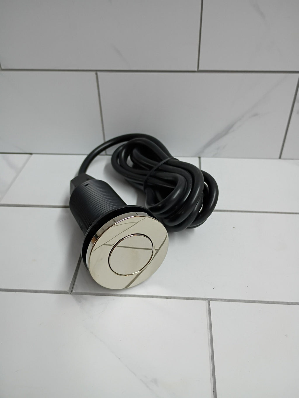 Kohler Sink Top Garbage Disposal Button 3.6" Long with 5' Air Hose Chrome switch
