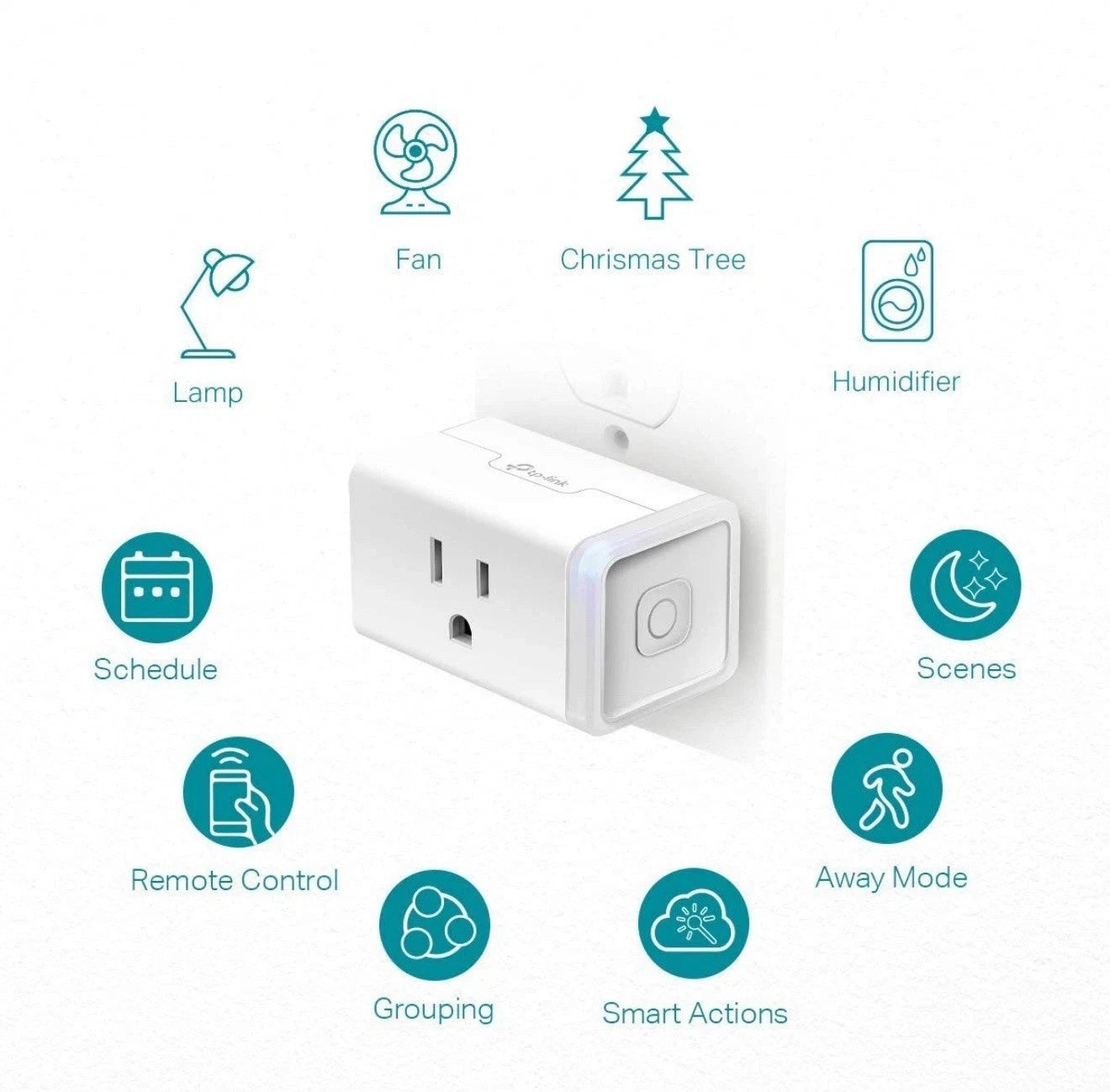 Lot Of 2 Kasa Smart Plug HS103P2, Home Wi-Fi Outlet Works with Alexa, 2-Pack