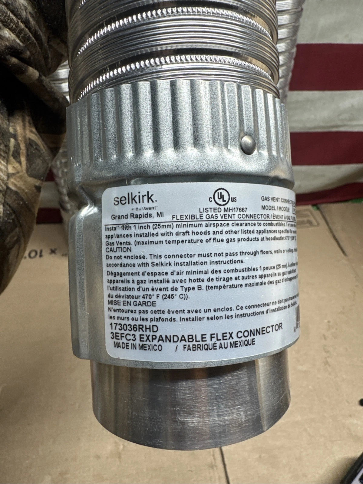 3 Pack SELKIRK 173036R 3” B-vent 2-3.5FT Expandable Flexible Connector NEW