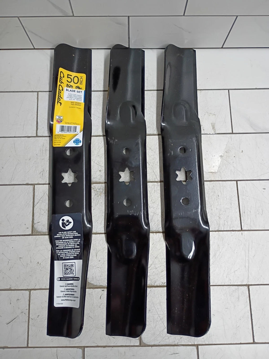 Cub Cadet 50 Inch Blade Set 942-05052 & 742-05052 for 50" Decks NEW