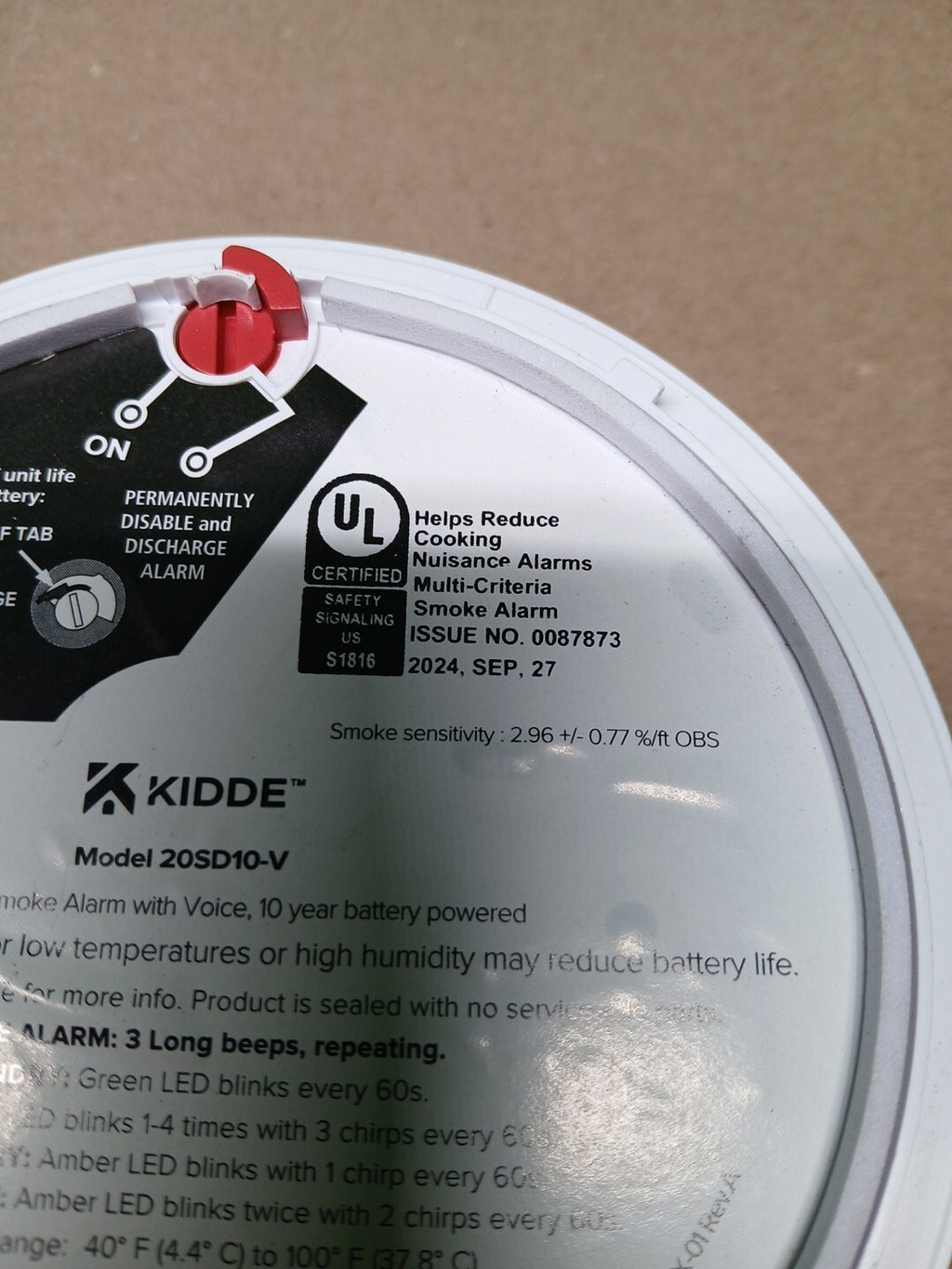 Kidde Detect 20SD10-V Smoke Alarm New Open Box