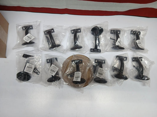 12-PACK Surewood-LNL Matte Black Wall Rail Brackets 622-533 Stair Hardware Kits
