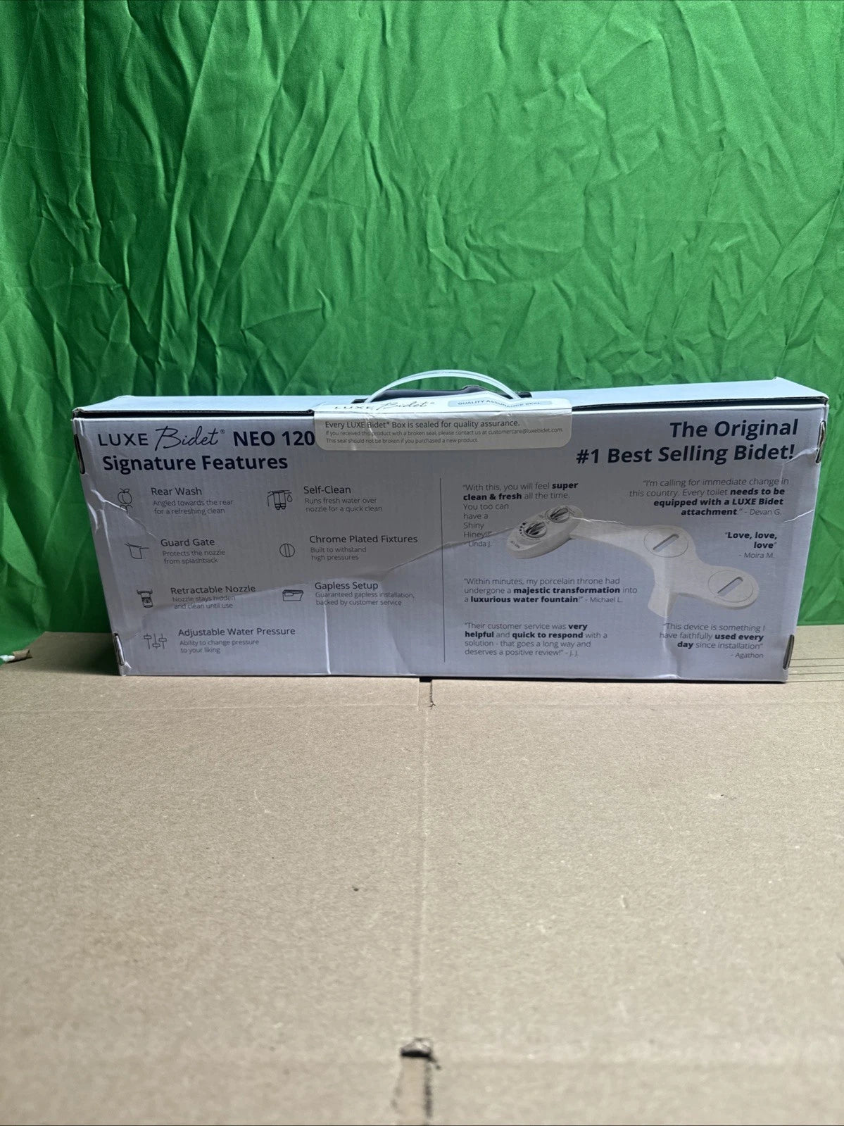 LUXE Bidet NEO 120 - Self-Cleaning Nozzle, Fresh Water Non-Electric Bidet