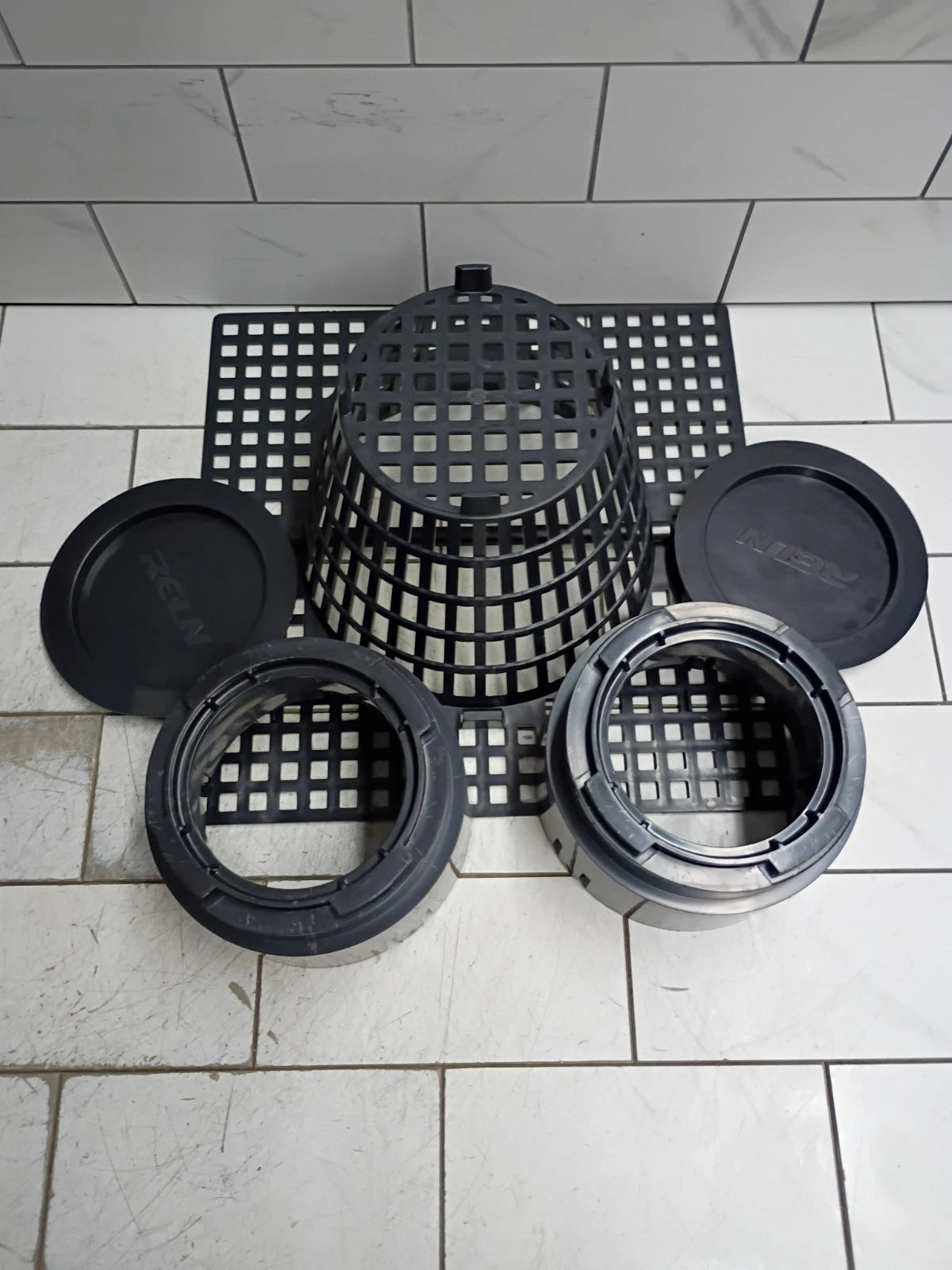 RELN 001028 12" x 12" Catch Basin Kit 5.8 Gal Capacity Fits 3" or 4" SewerDrain