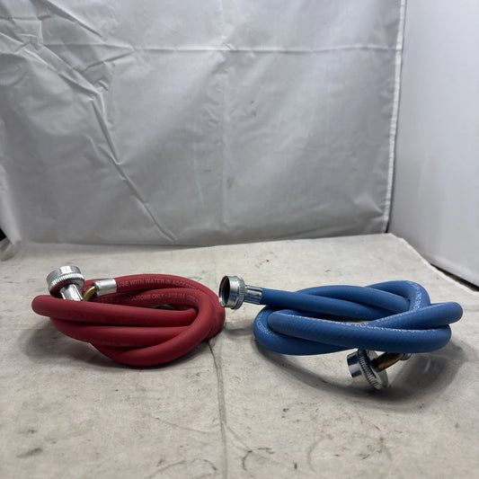 PAIR Everbilt4FT RED/BLUE RUBBER WASHER HOSES Open Box