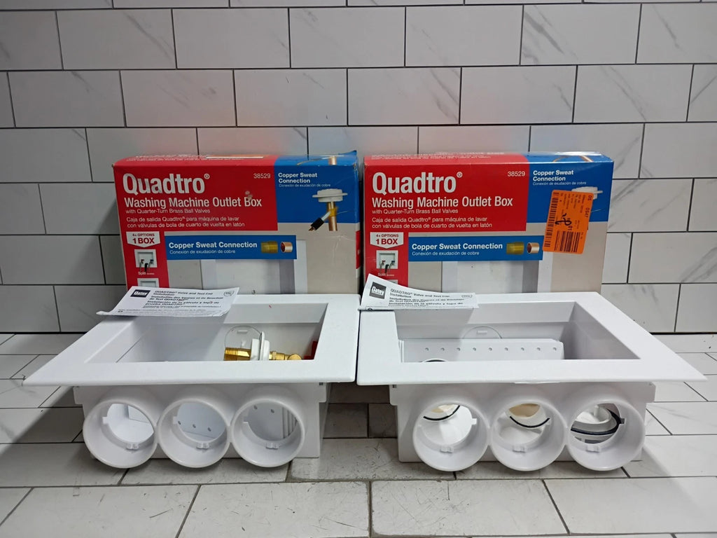 (2 Pack) Oatey 38529 Washing Machine Center Drain Outlet Box With Swt Valves OB