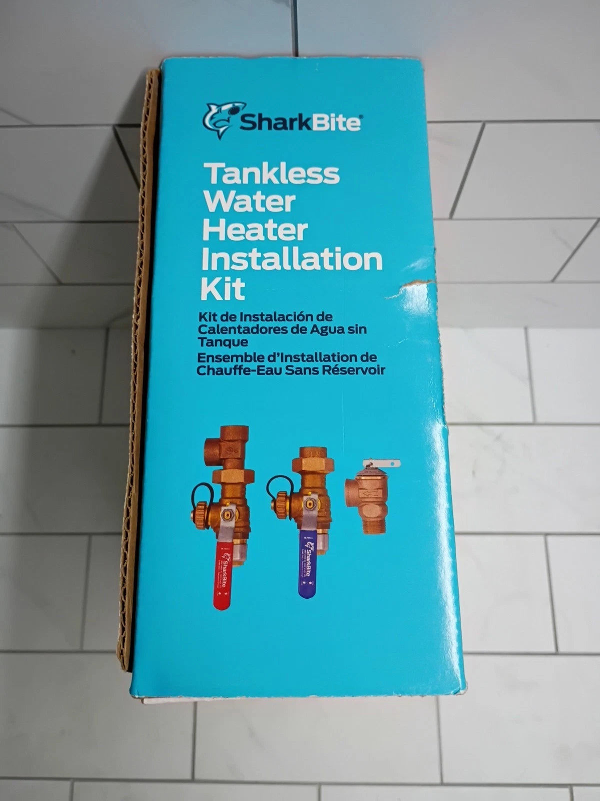 SharkBite 25374 Tankless Water Heater Valves Installation Kit 3/4" 25374 New OB
