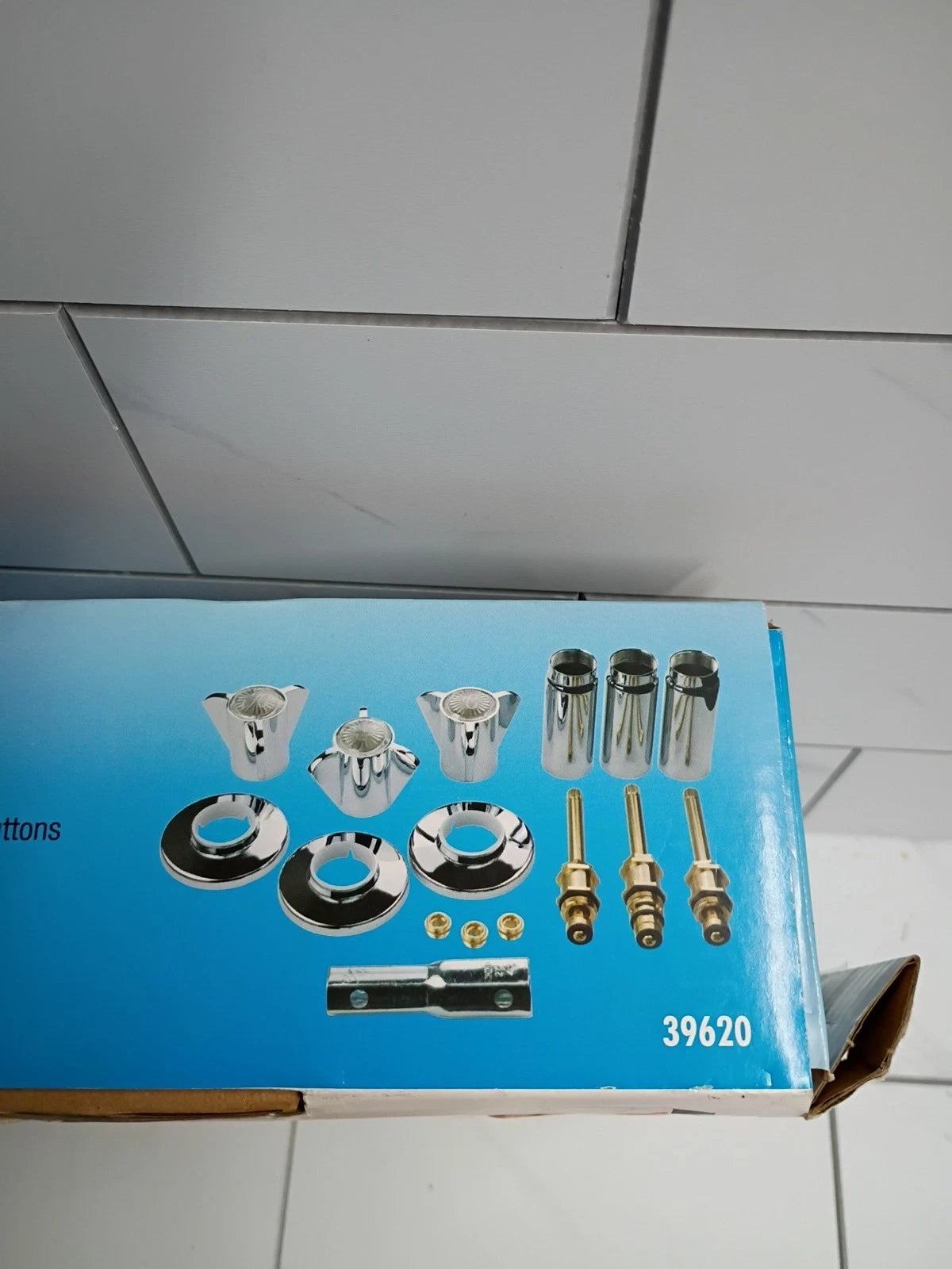 1pk Danco 39620 Tub/Shower 3-Handle Remodeling Trim Kit in Chrome for Sayco