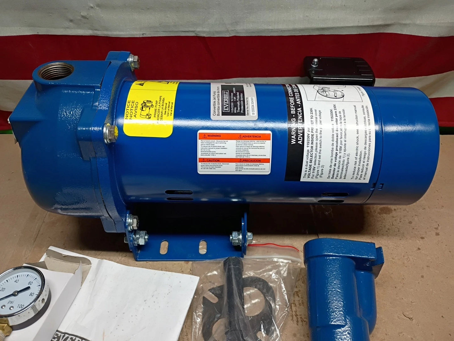 Everbilt HDCWJ10, 1 HP Professional Convertible Jet Pump 24 GPM, OB, Parts Only,
