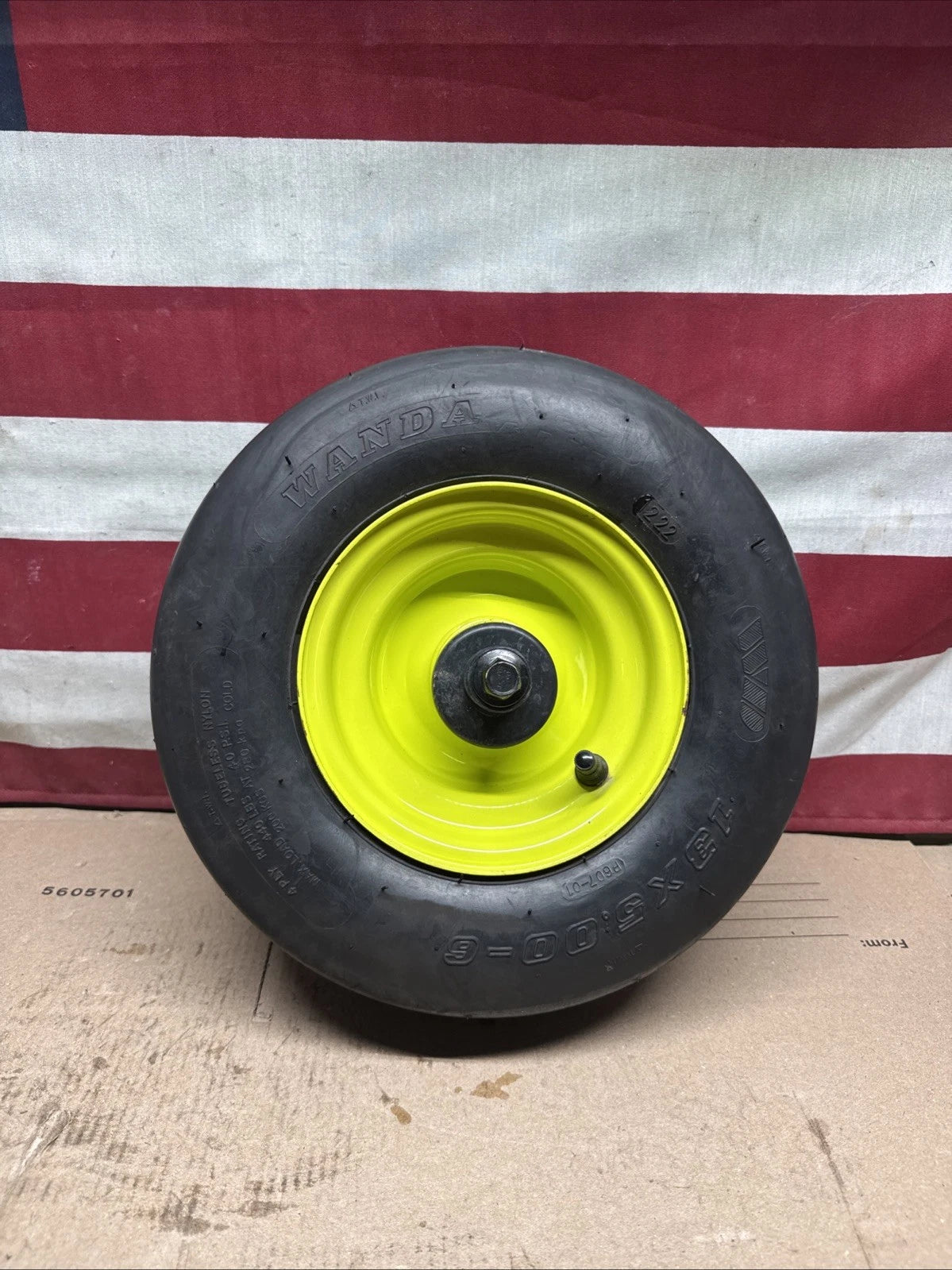 Front Wheel with Tire for Ryobi Z42Li 80v Zero Turn Mower + Axel & Spacers